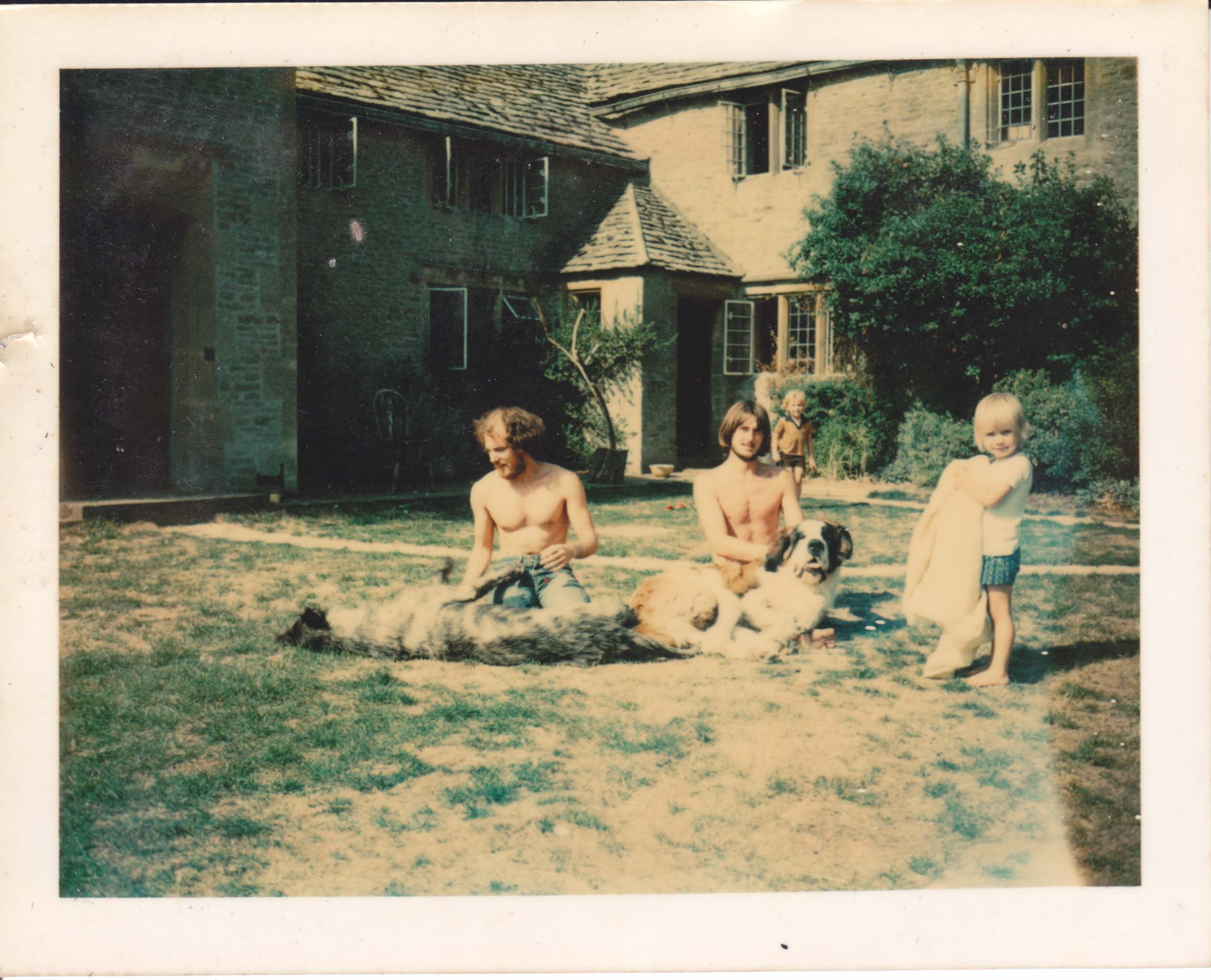 At Mike Oldfield's homeIn England -- Glenn and Mike Oldfield. (Glenn stayed at Mike's when he came to the UK to sign the Virgin contract for Lost at Sea.)