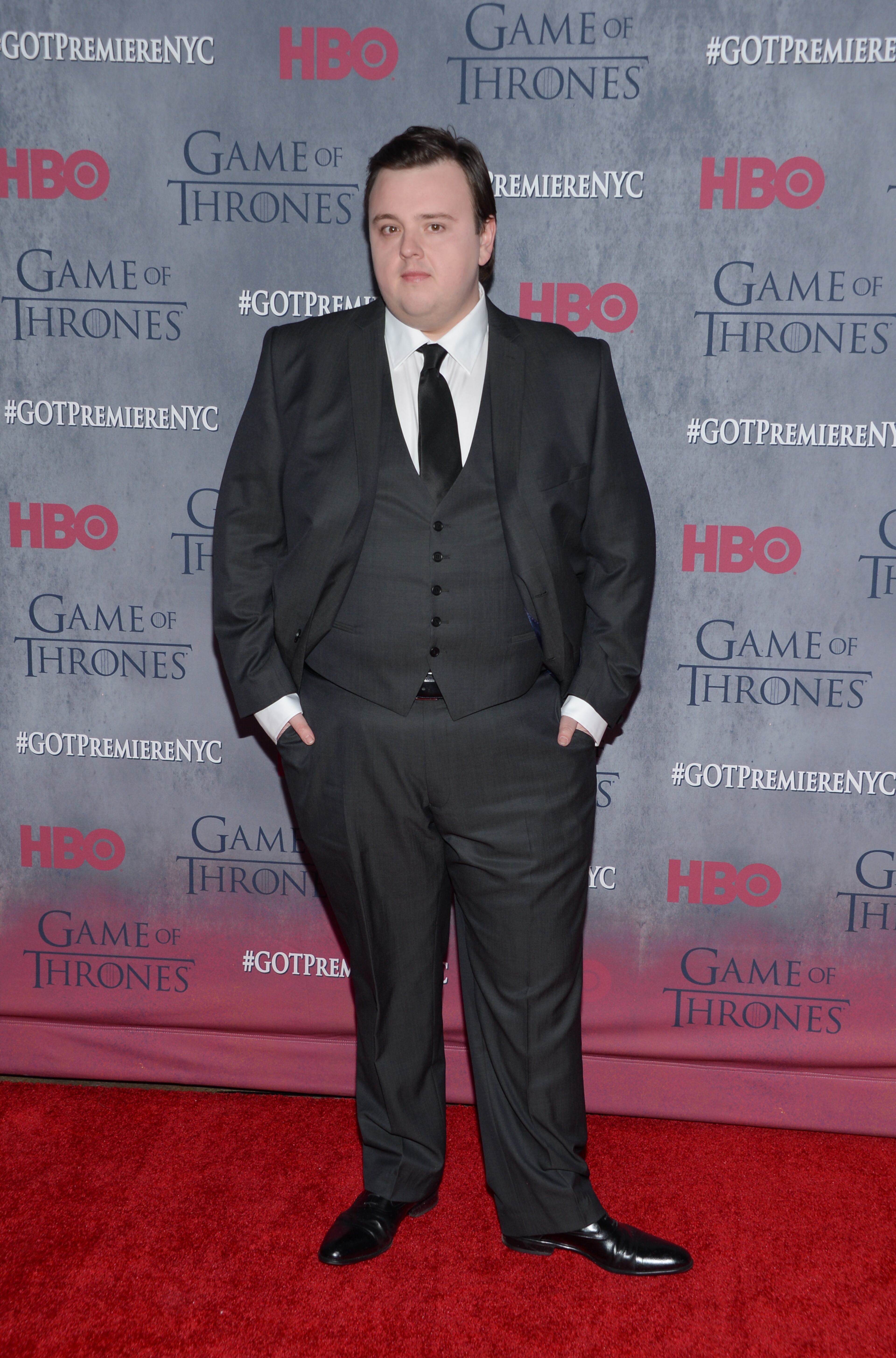 Actor John Bradley attends HBO's "Game of Thrones" fourth season premiere at Avery Fisher Hall on Tuesday, March 18, 2014 in New York. (Photo by Evan Agostini/Invision/AP)
