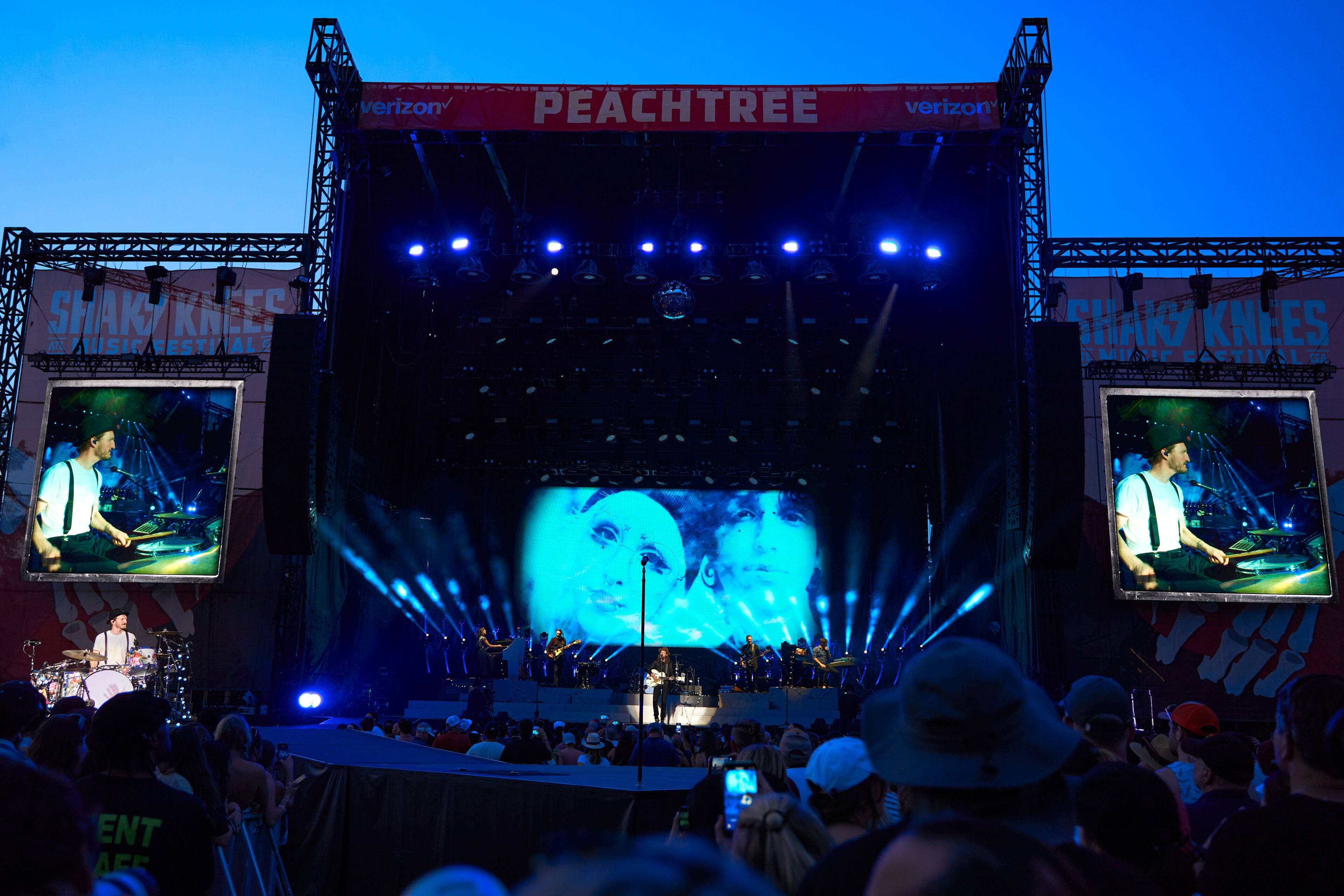 The Lumineers perform on day 3 of the 10th anniversary of Shaky Knees at Central Park in Atlanta, Georgia, on May 07, 2023.