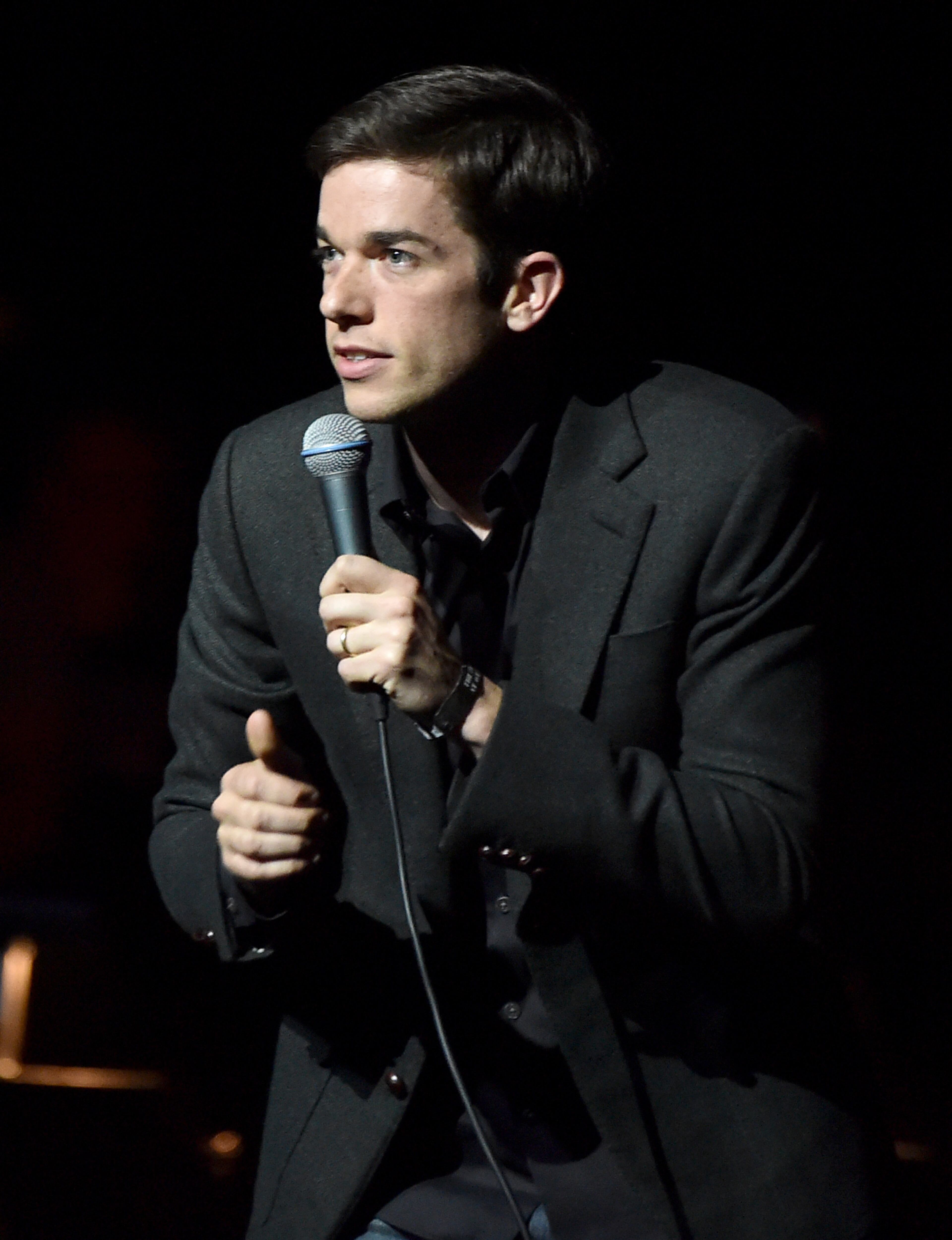LOS ANGELES, CA - APRIL 07: Actor/comedian John Mulaney performs onstage during The David Lynch Foundation's DLF Live Celebration of the 60th Anniversary of Allen Ginsberg's "HOWL" with Music, Words, and Funny People at The Theatre at Ace Hotel on April 7, 2015 in Los Angeles, California. (Photo by Kevin Winter/Getty Images)