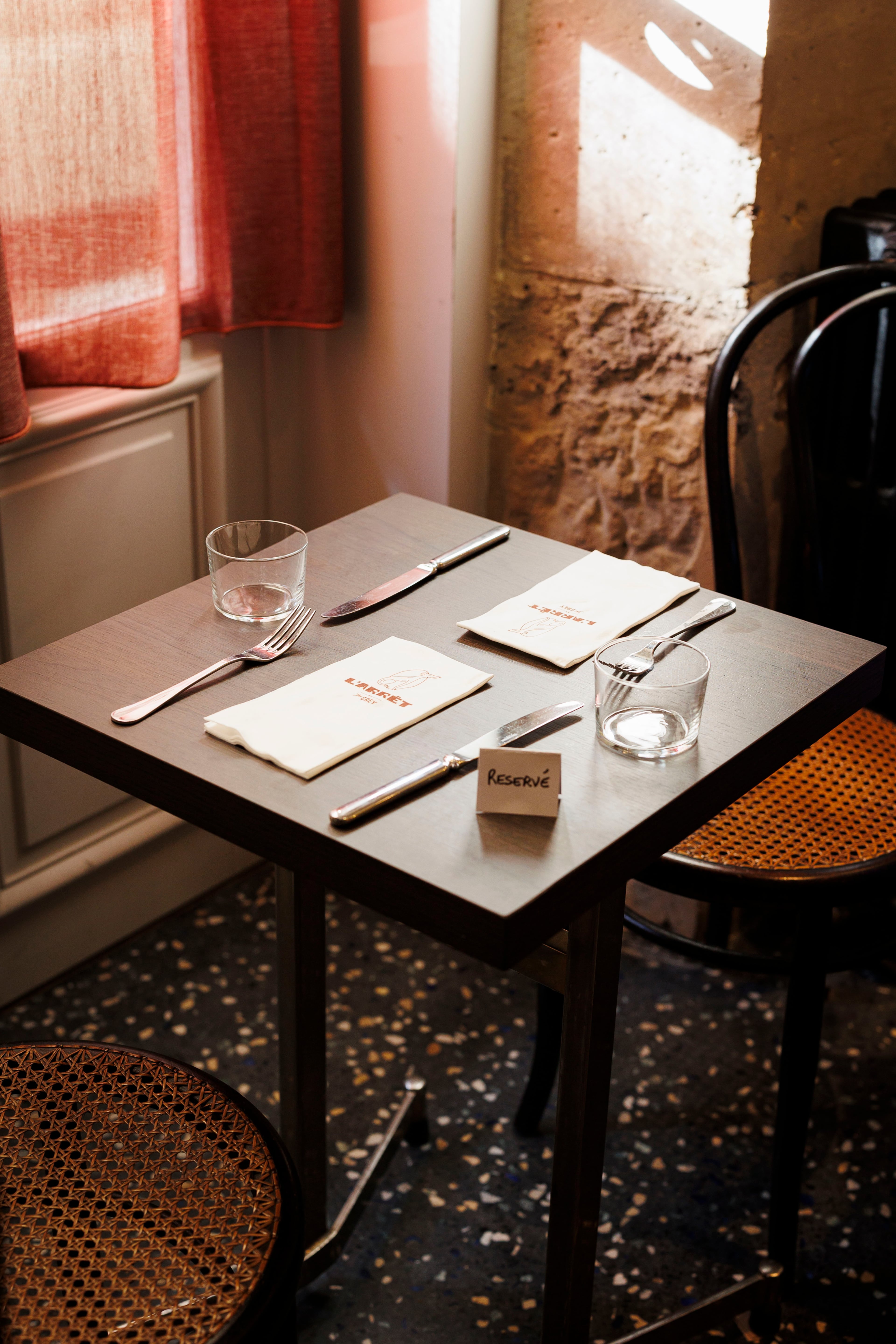 A table-setting at L'Arret by the Grey. (Alice Casenave/Courtesy of L'Arret by the Grey)