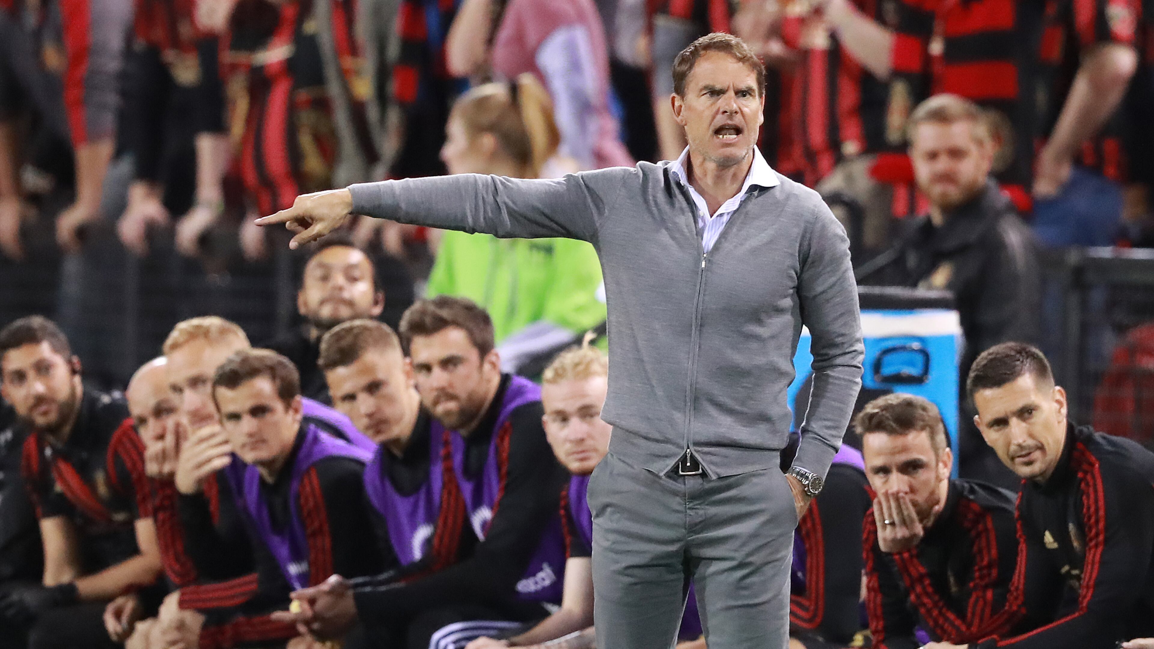 Feb. 28, 2019 Kennesaw: Atlanta United head coach Frank De Boer coaches his team to a 4-0 victory over C.S. Herediano in their Concacaf Champions League soccer match on Thursday, Feb. 28, 2019, in Kennesaw. Curtis Compton/ccompton@ajc.com