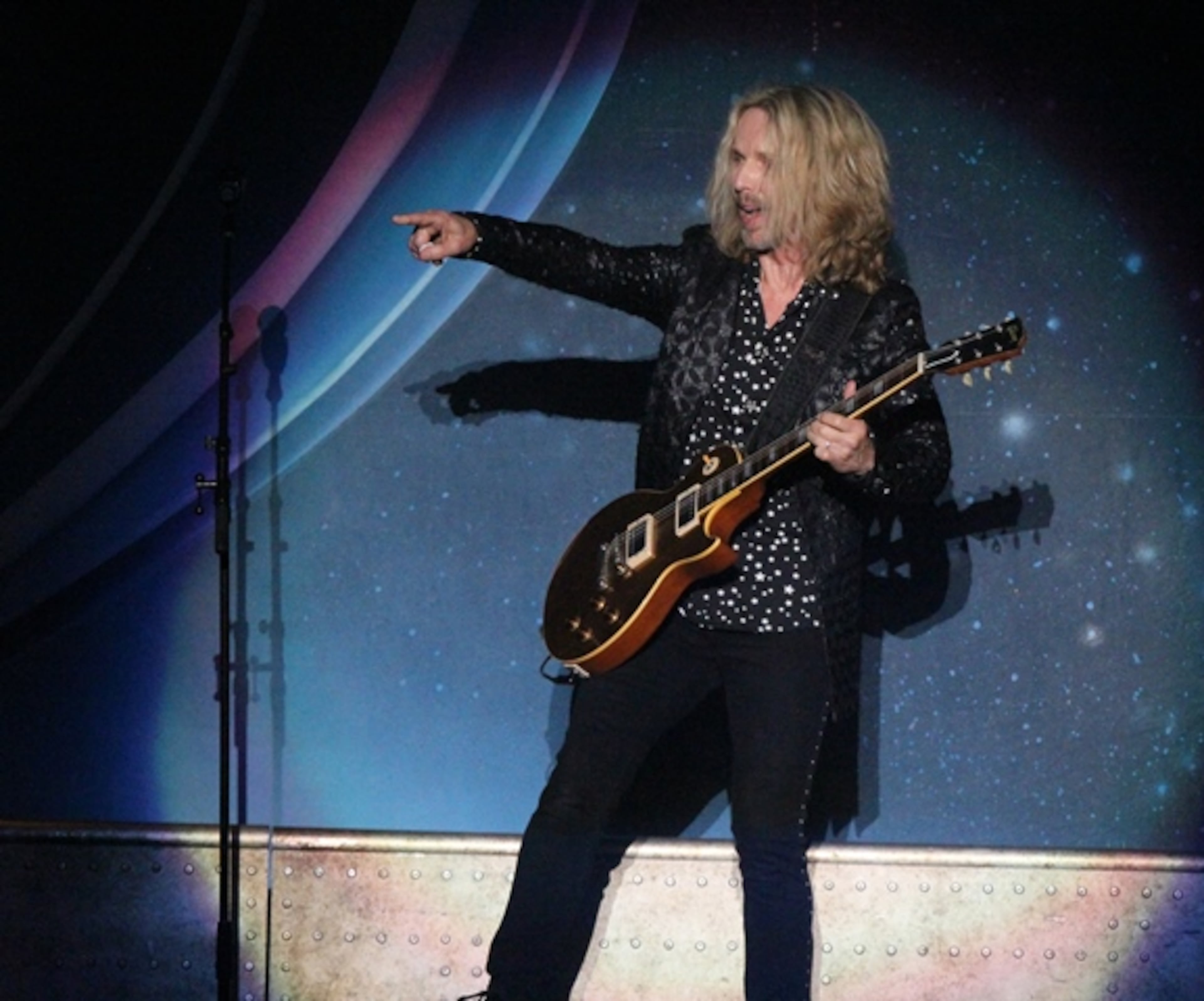 Styx - singer/guitarist Tommy Shaw, singer/guitarist James "JY' Young, singer-keyboardist Lawrence Gowan, bassist Ricky Phillips and drummer Todd Sucherman - played a sold-out show at Cadence Bank Amphitheatre at Chastain Park on May 26, 2019. Photo: Melissa Ruggieri/Atlanta Journal-Constitution