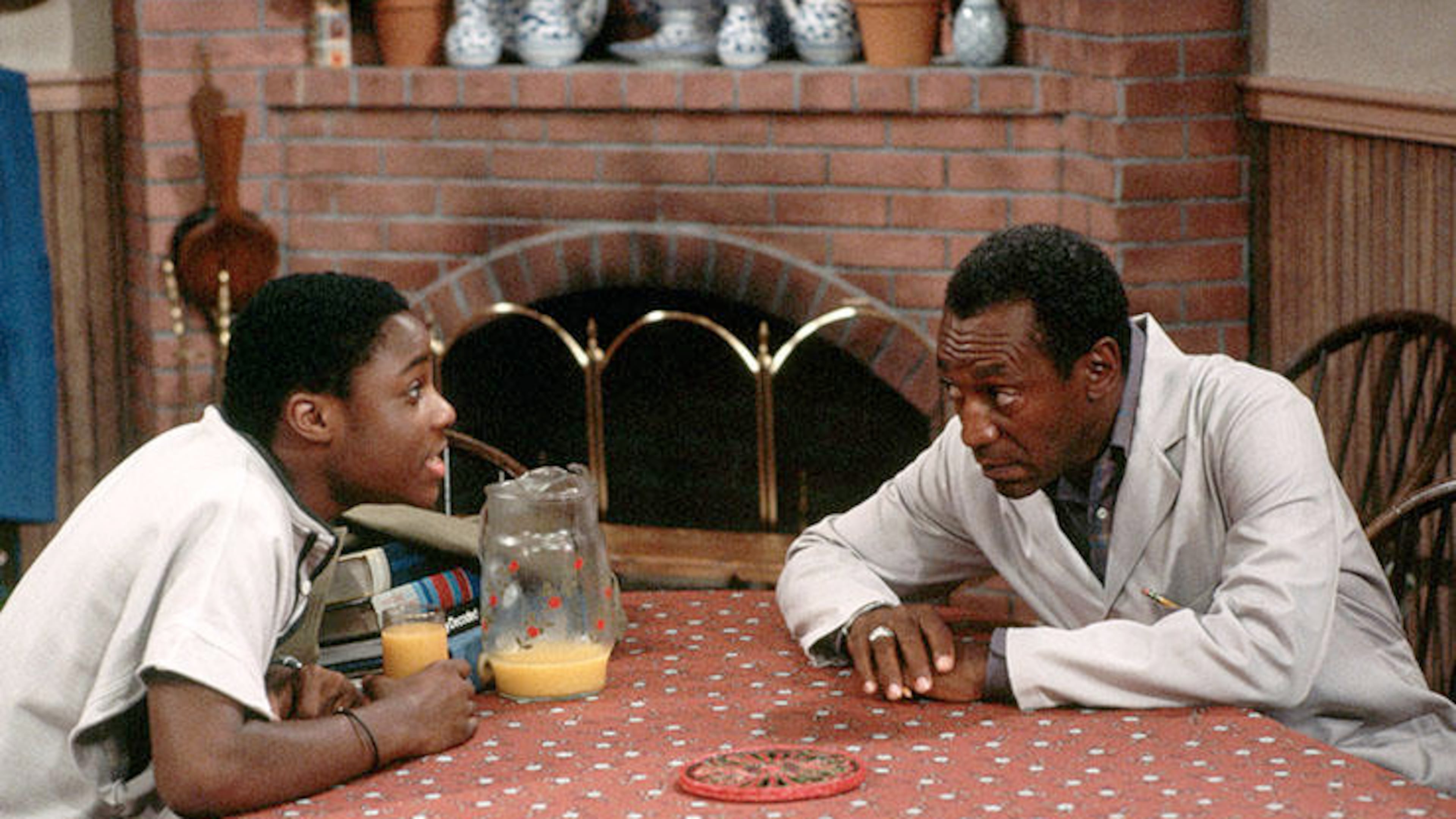Malcolm-Jamal Warner and Bill Cosby in a 1985 scene from "The Cosby Show." (Photo: Jacques M. Chenet/CORBIS)
