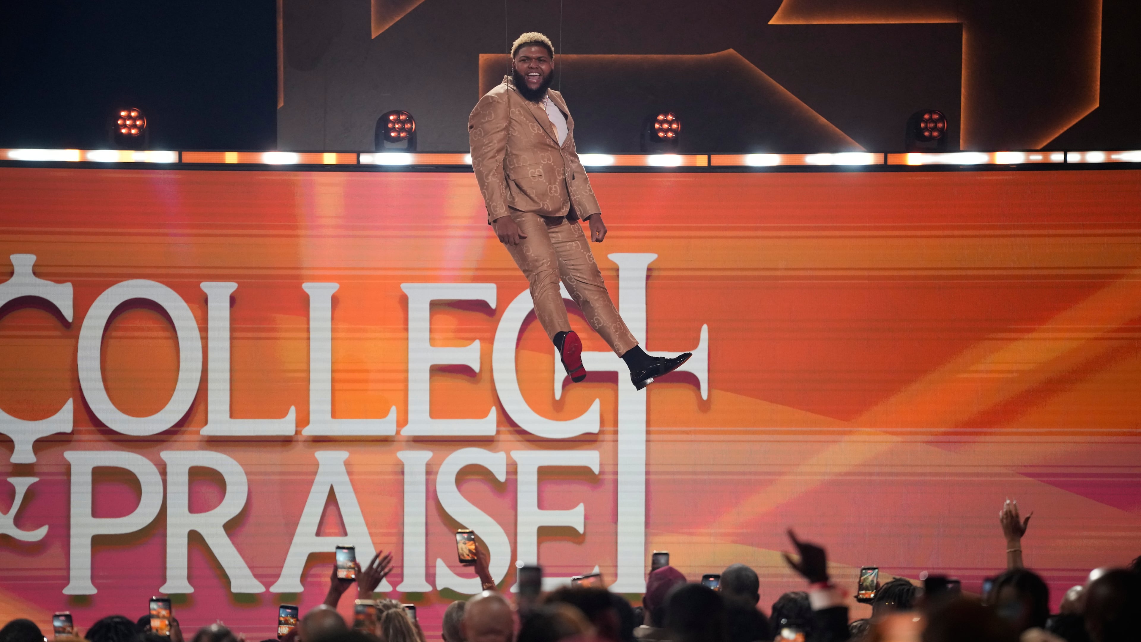 Host Druski opens the BET Awards on Sunday, June 28, 2026, at the Peacock Theater in Los Angeles. (John Locher/AP)