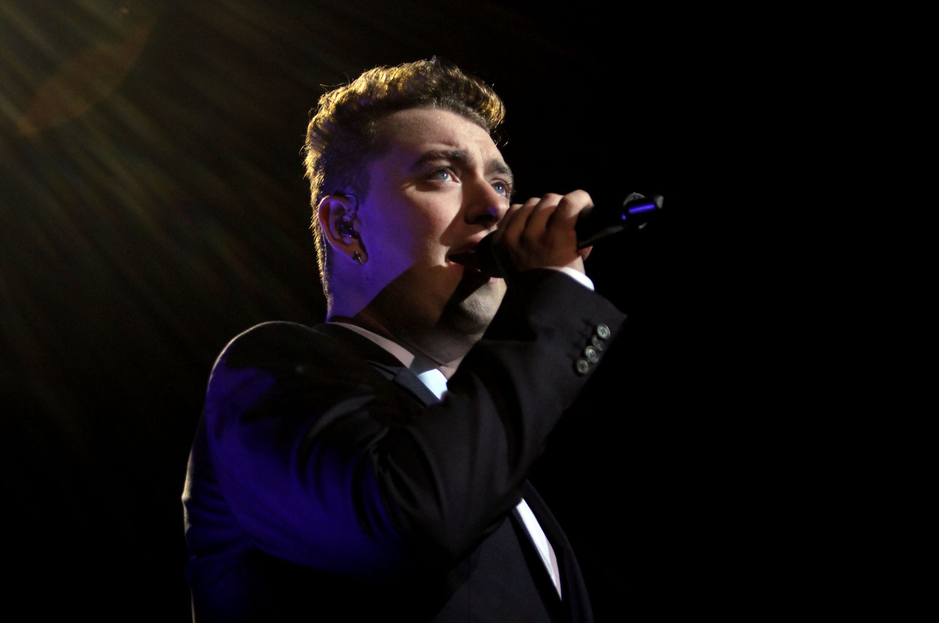 British soul singer Sam Smith performs for a sold-out audience Monday, Oct. 6, 2014 at the Tabernacle in Atlanta. He started of his set with the singles, "Nirvana," "Together" and "Leave Your Lover," from his debut album, "Lay Me Down." (Akili-Casundria Ramsess/Special to the AJC)