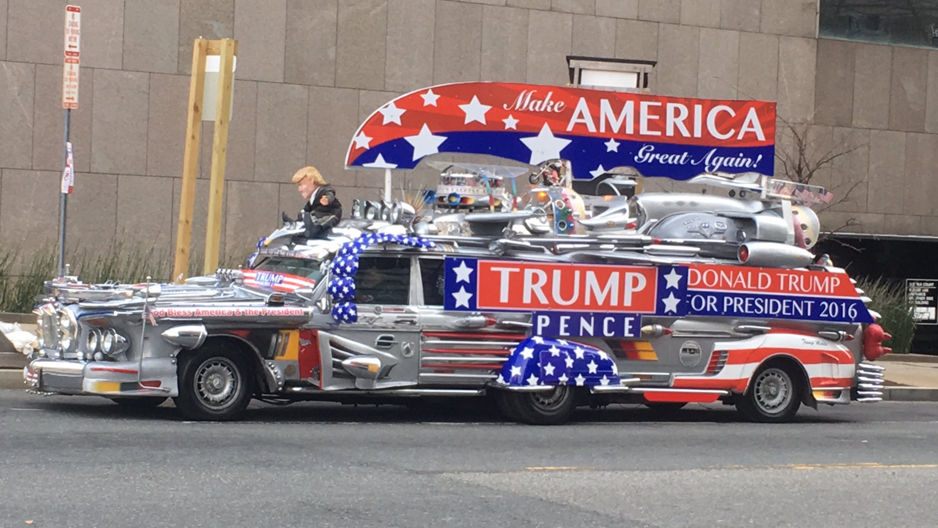 Behold, the Trump-mobile. Photo: Jennifer Brett