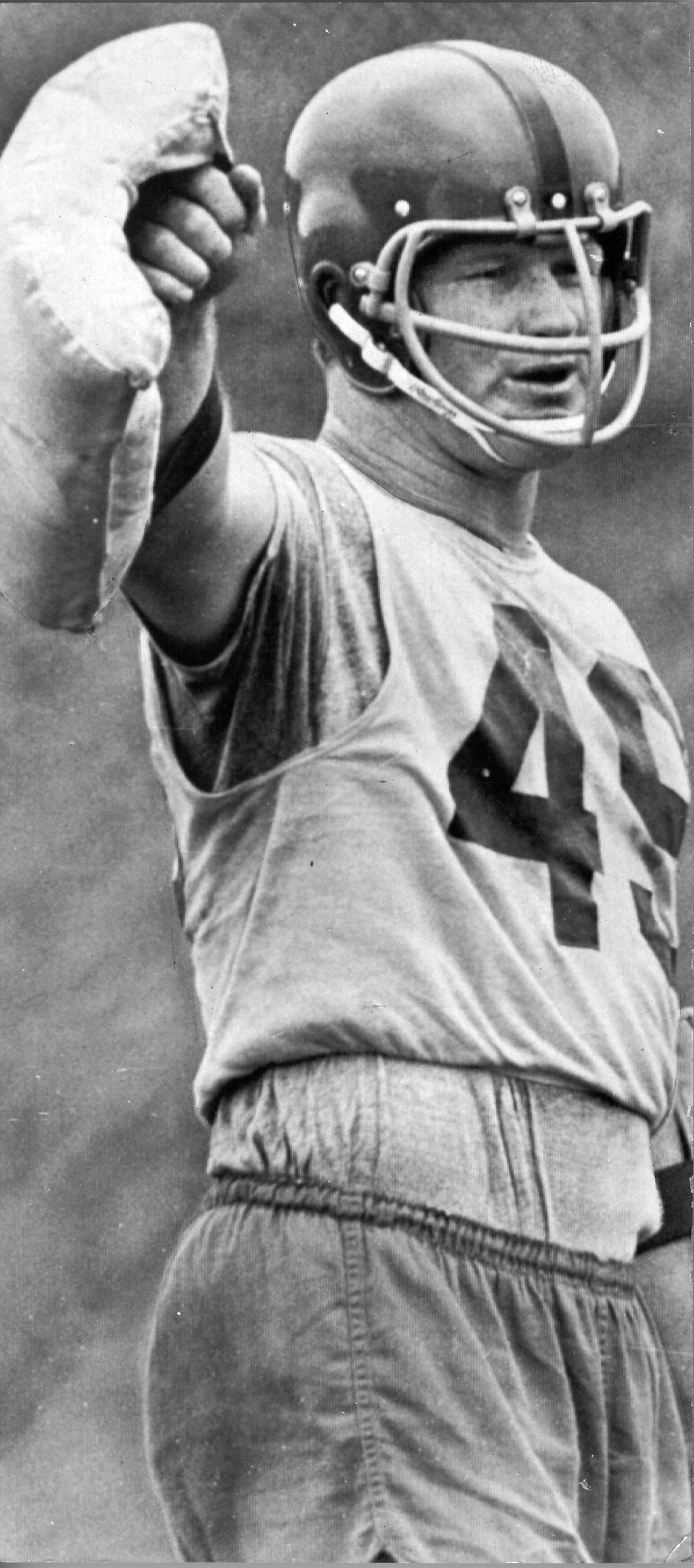 Tommy Nobis works out in 1967.=