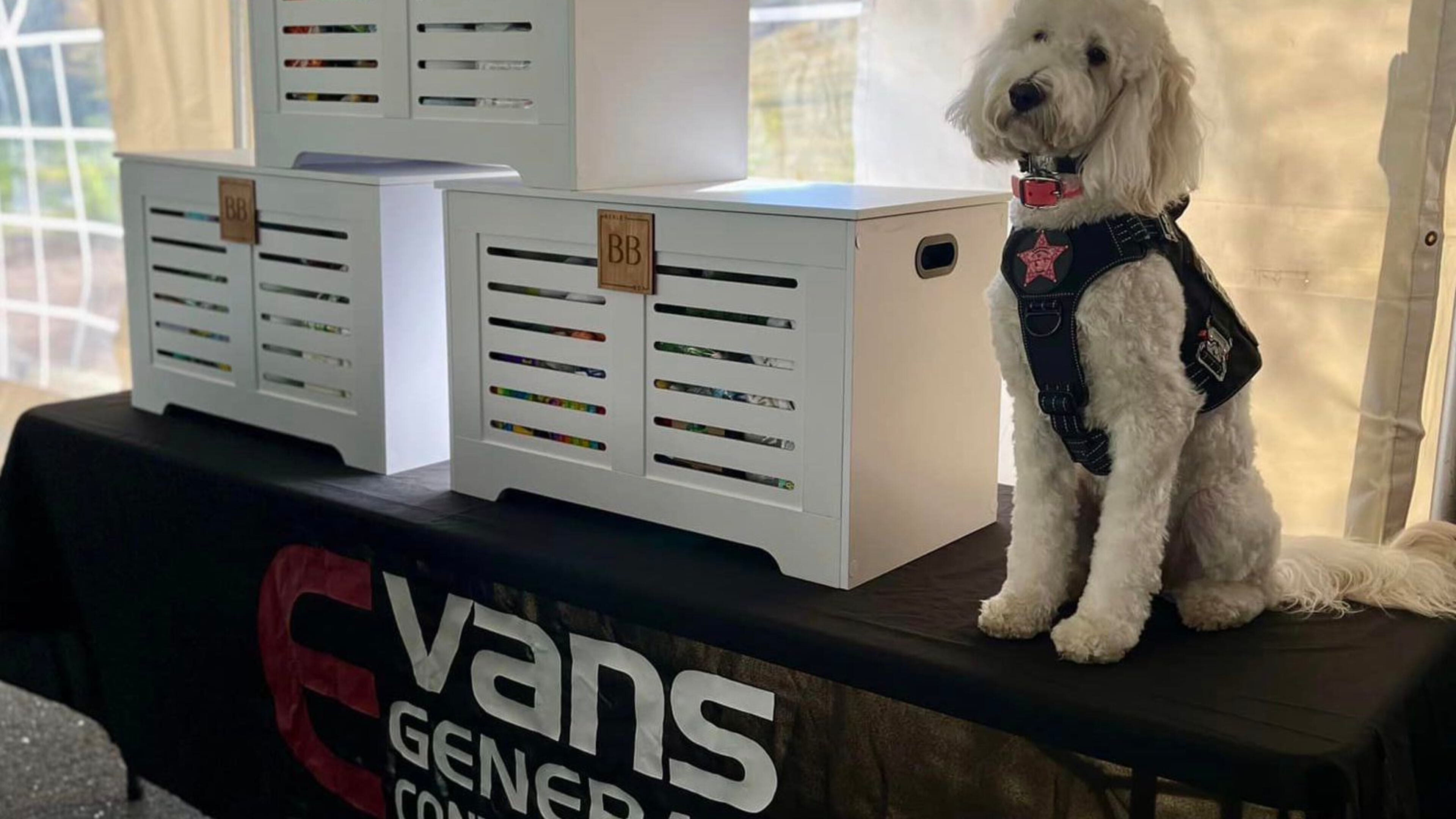 Evans General Contractors recently donated Bexley Boxes and made a financial contribution to each Roswell Police Department station. (Courtesy Roswell Police Department)