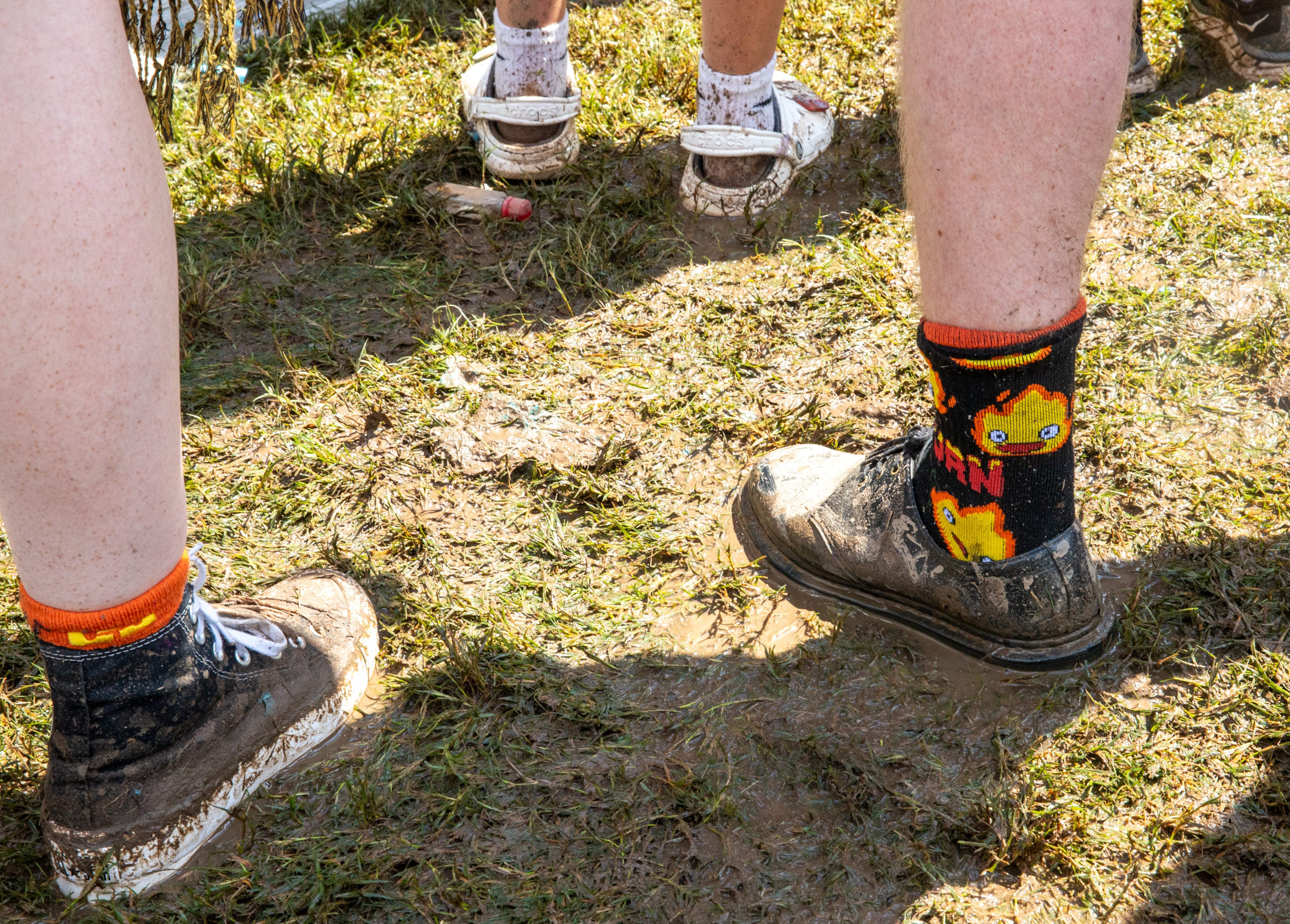 Music Midtown takes place in Piedmont Park on Sunday, Sept 17, 2023 and despite no rain in the forecast, Saturday’s rain has left mud for attendees to deal with. (Jenni Girtman for The Atlanta Journal-Constitution)