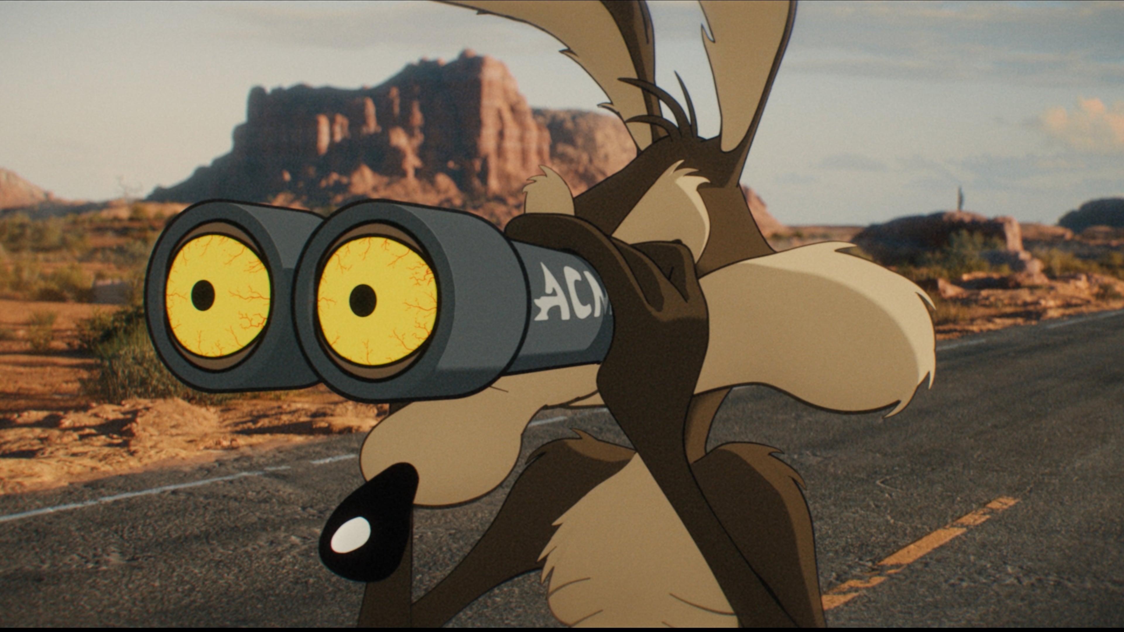 This image released by Ketchup Entertainment shows the character Wile E. Coyote, voiced by Eric Bauza, in a scene from "Coyote vs Acme." (Ketchup Entertainment via AP)