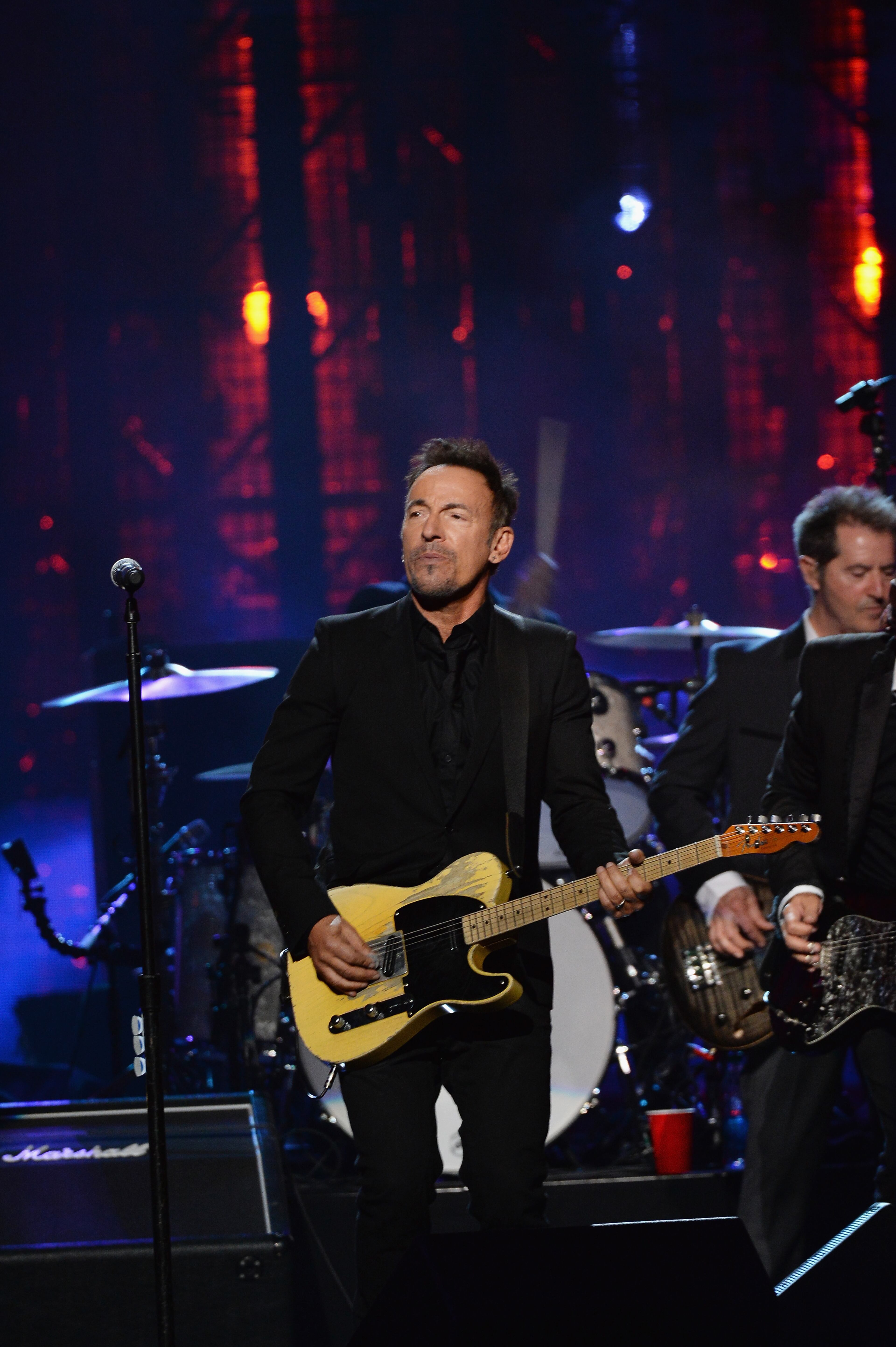 Bruce Springsteen performs onstage at the 29th Annual Rock And Roll Hall Of Fame Induction Ceremony at Barclays Center of Brooklyn on April 10, 2014 in New York City. (Photo by Larry Busacca/Getty Images)
