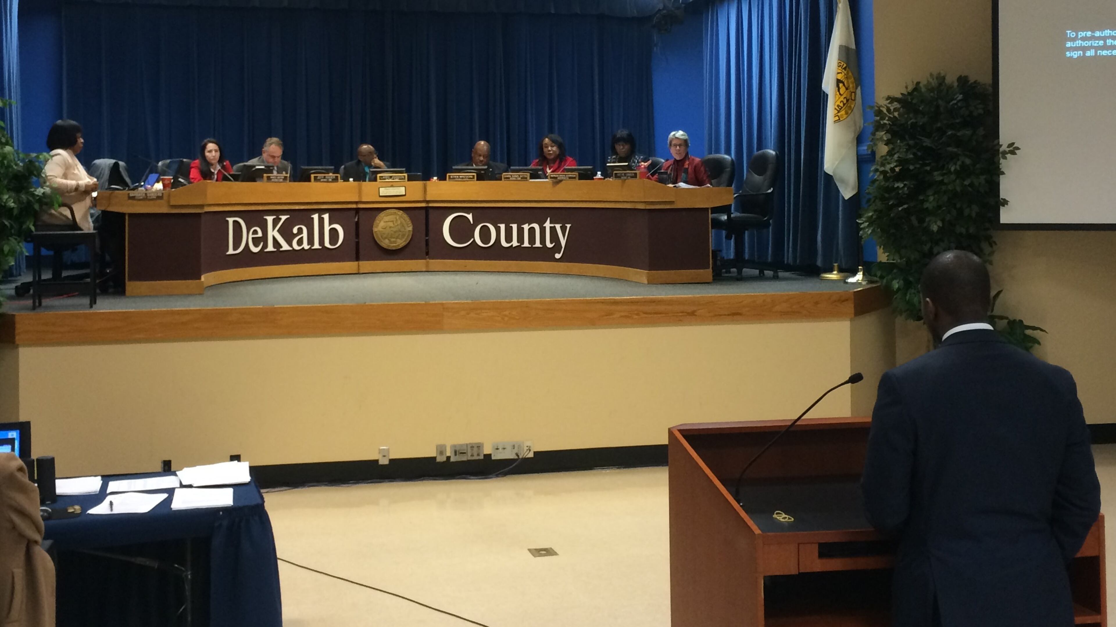 The DeKalb County Board of Commissioners voted 4-3 to take out loans to build an $8.6 million animal shelter. MARK NIESSE / MARK.NIESSE@AJC.COM