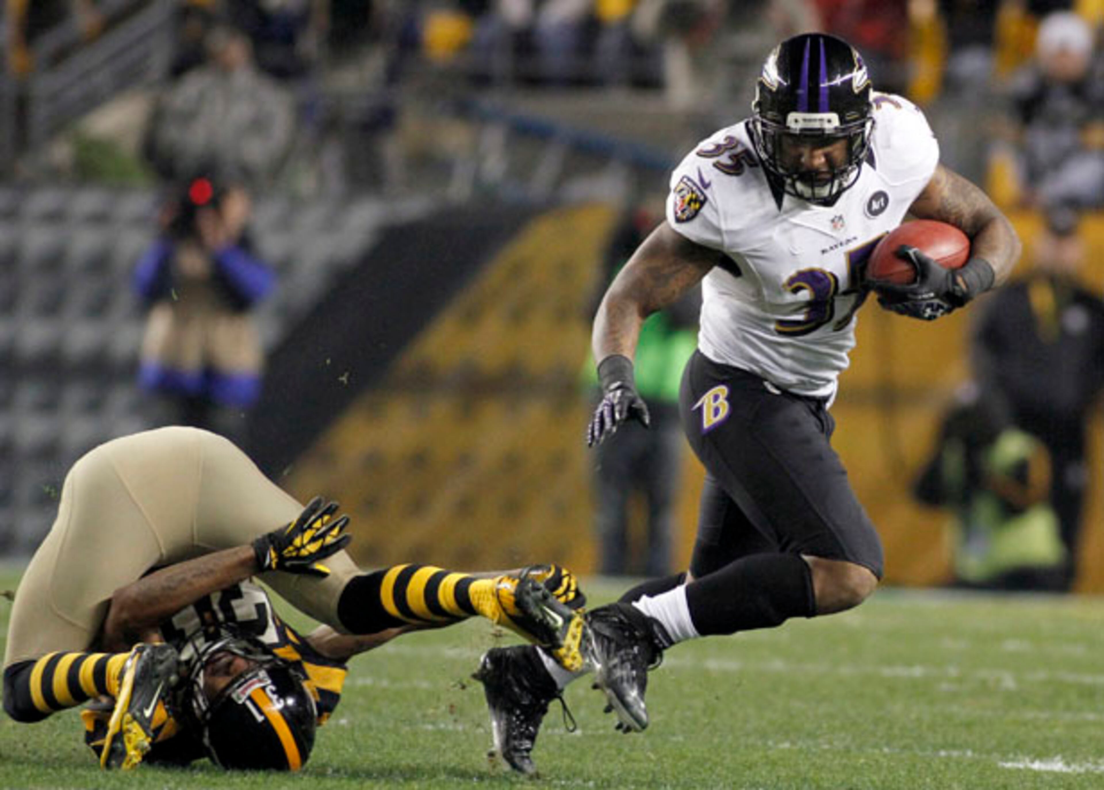Former Georgia Tech running back Anthony Allen was drafted in the sixth round of the 2011 draft by the Ravens. He is listed third on the running back depth chart and is a contributor on special teams. It is his first Super Bowl.