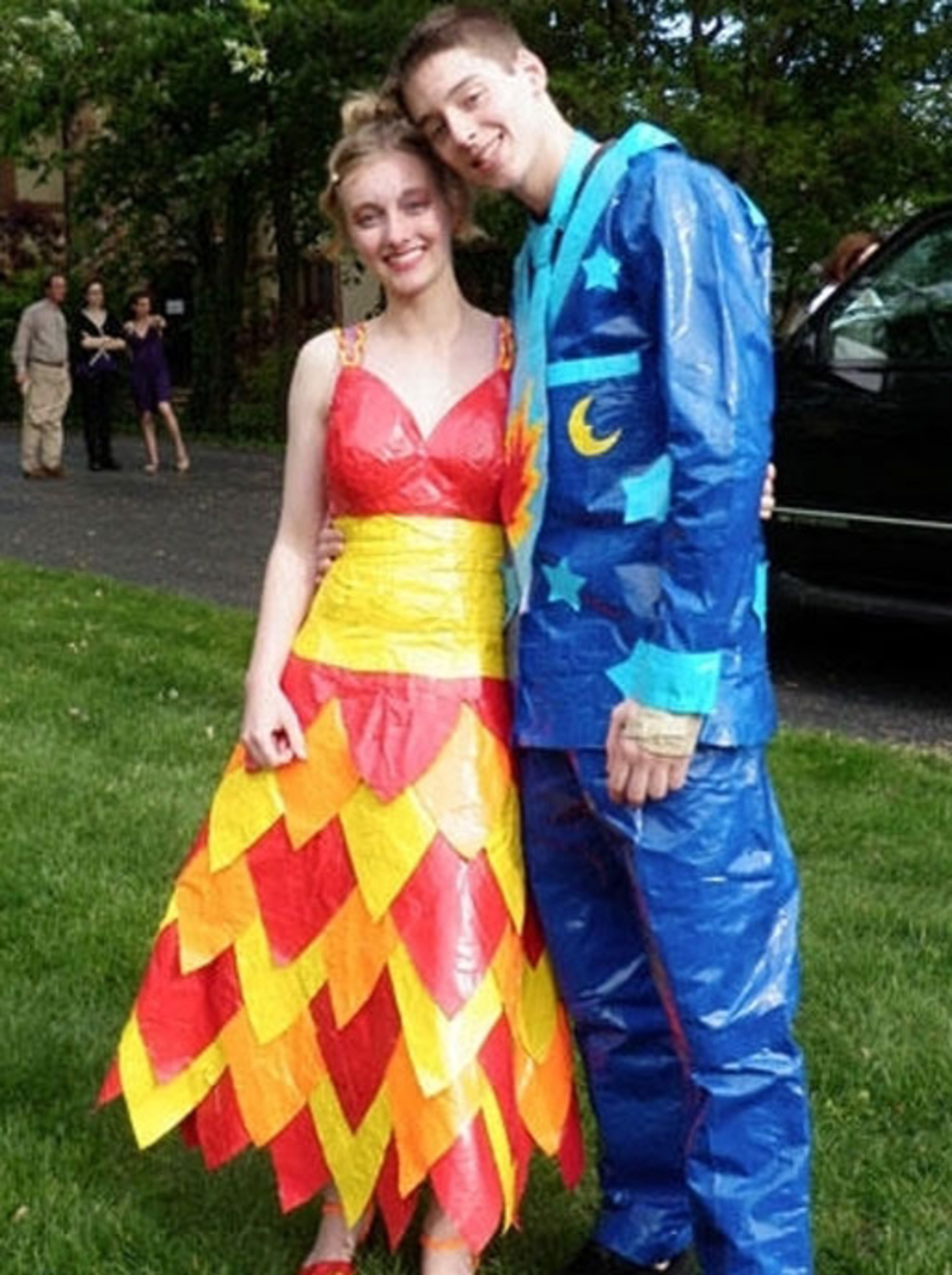 but all of these people will have another reason to remember prom. It's the night they all wore outfits made of duct tape.
