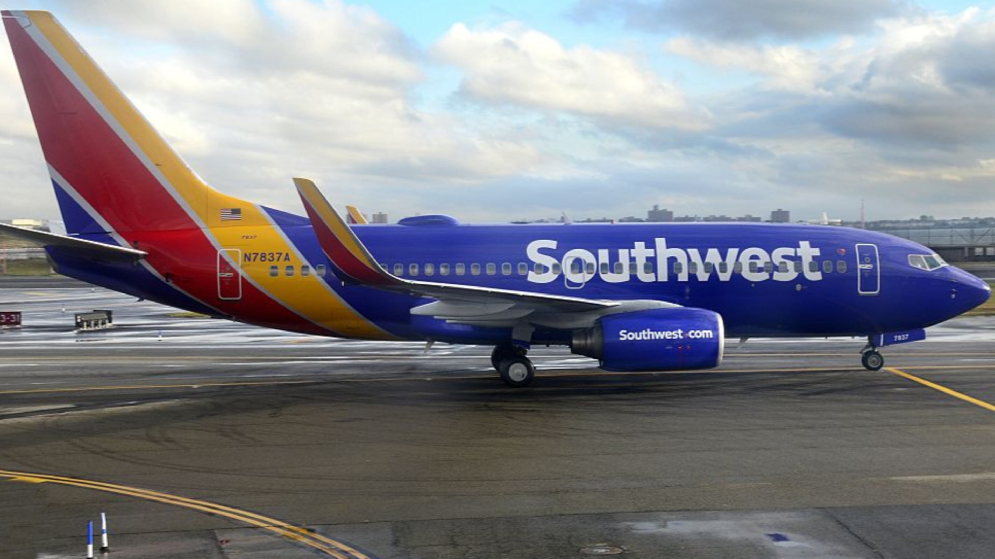 NEW YORK, NY - September 7, 2016: A Southwest Airlines Boeing 737 passenger jet taxis on the tarmac at LaGuardia Airport in the New York City borough of Queens on September 7, 2016. (Photo by Robert Alexander/Getty Images)
