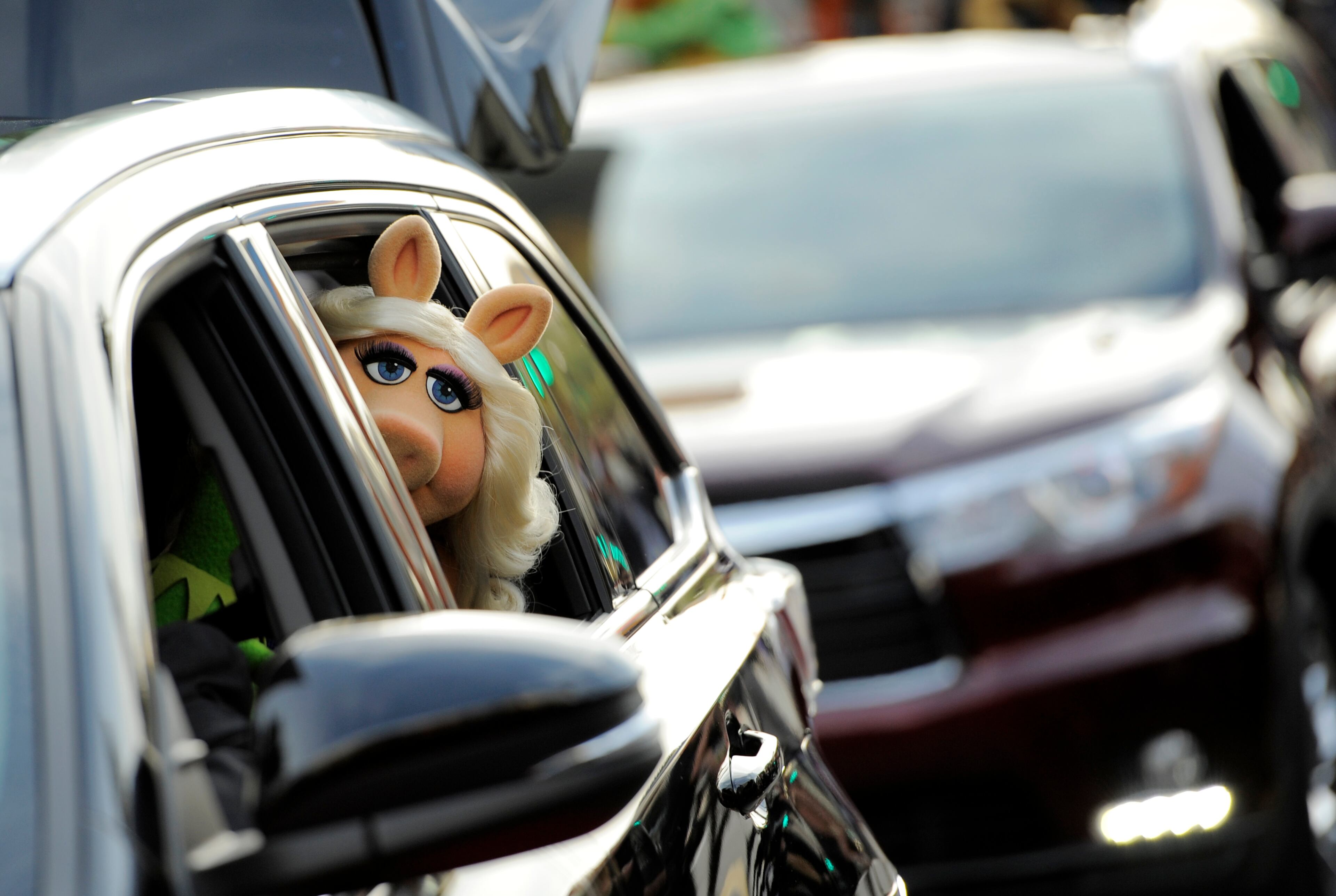 "Muppets Most Wanted" cast member Miss Piggy arrives at the premiere of the film on Tuesday, March 11, 2014, in Los Angeles. (Photo by Chris Pizzello/Invision/AP)
