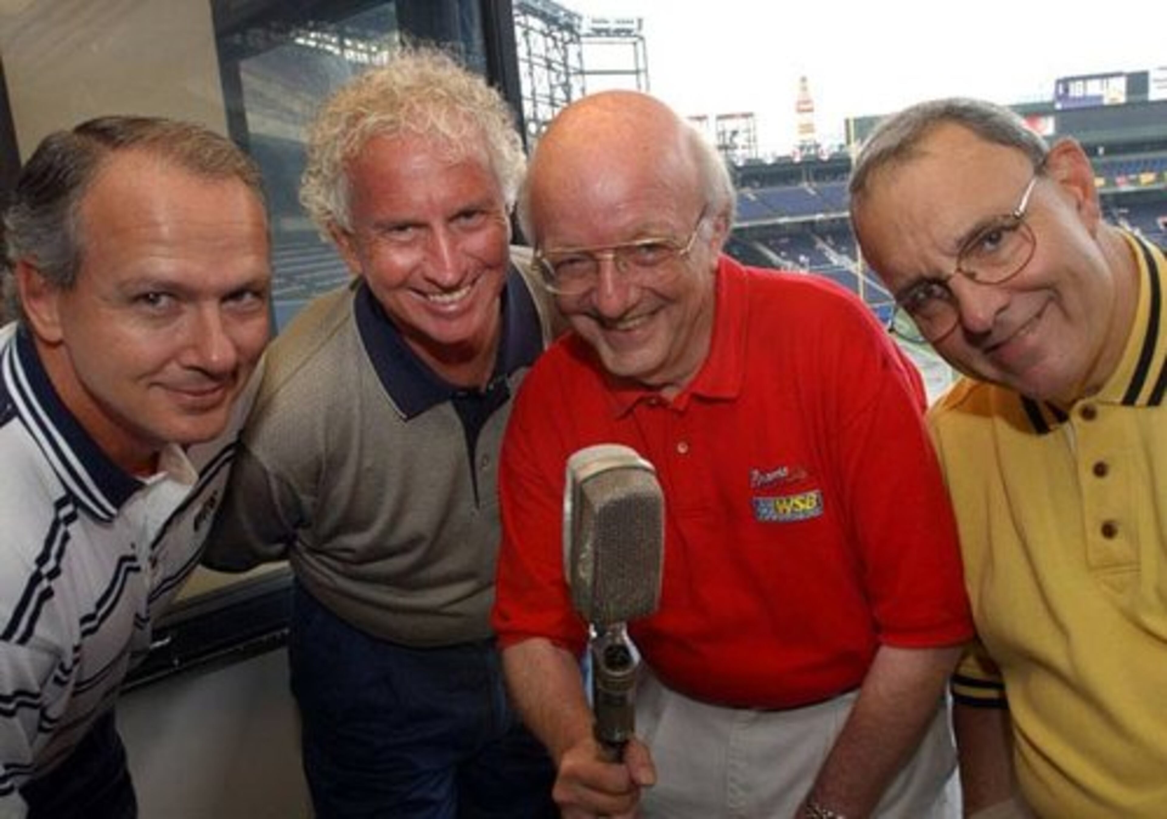 Van Wieren was part of Braves announcing group that included Joe Simpson (from left), Don Sutton, and the late Skip Caray.