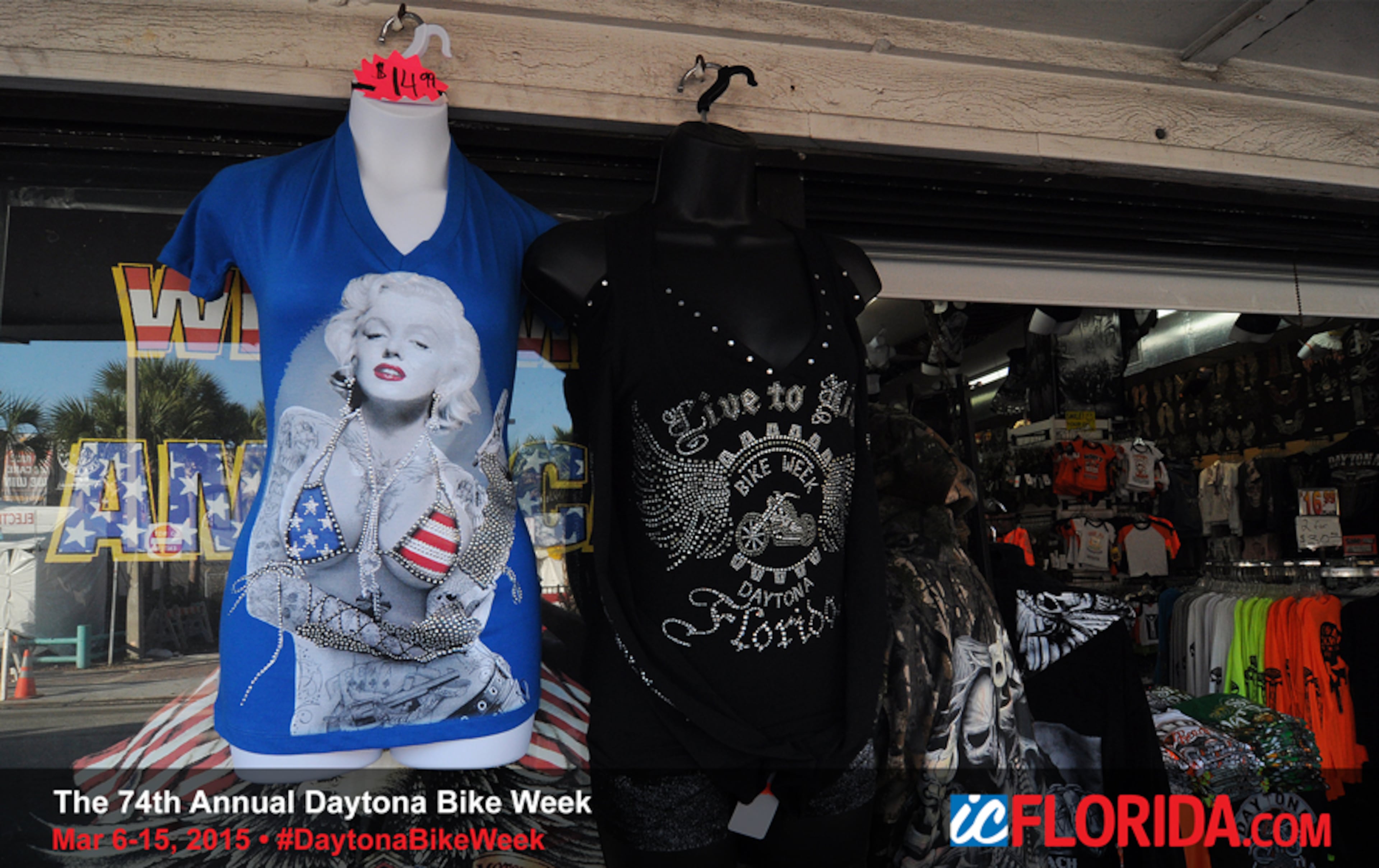 Motorcycle enthusiasts from all over the globe converged on Daytona Beach for the 74th Annual Bike Week. The 11-day long celebration of the biker culture featured live entertainment, a ton of sunshine, lots of loud pipes, colorful characters and a sea of chrome-adorned, creatively decorated motorcycles.