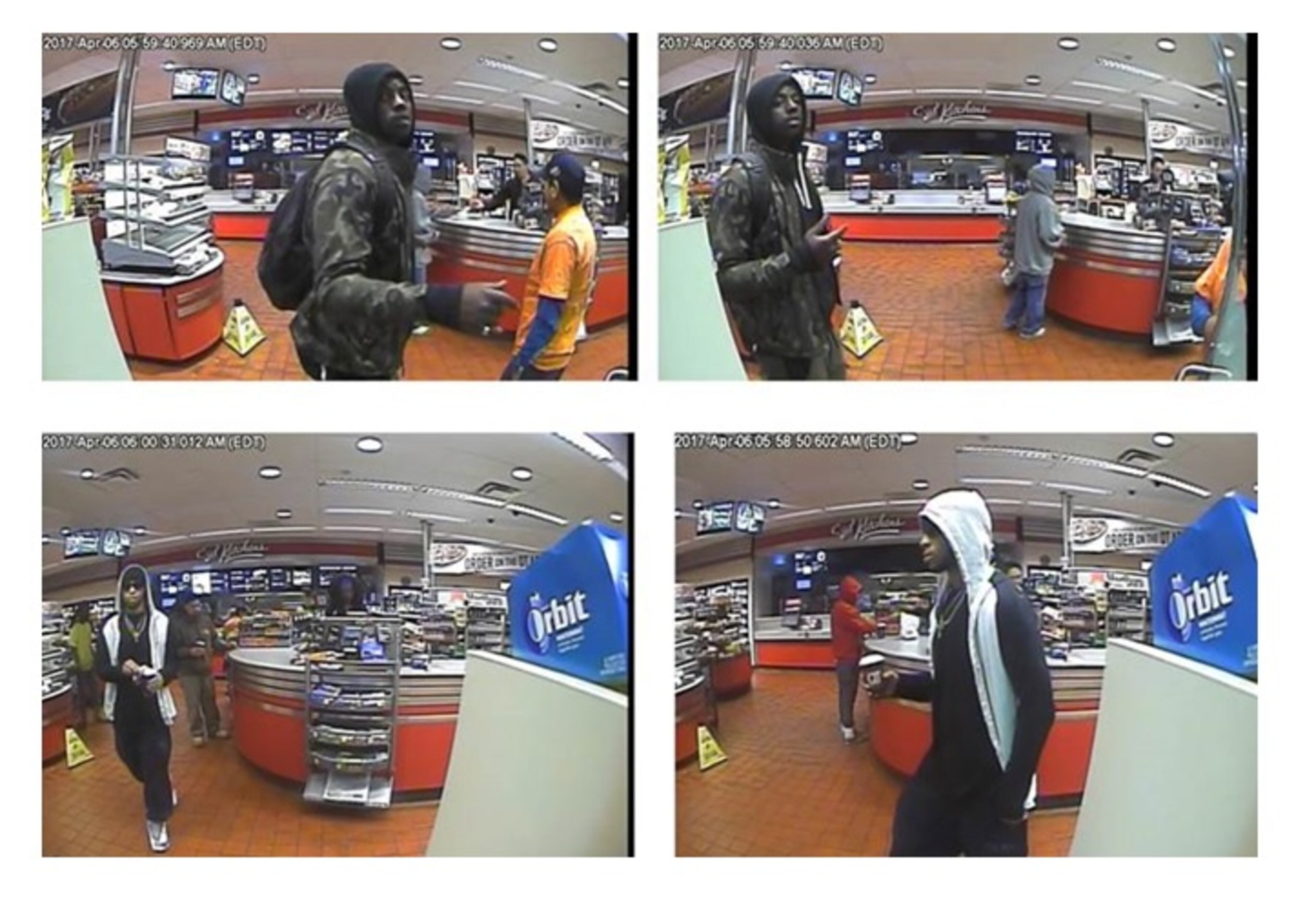 Gwinnett County Fire Investigators are looking for two men (pictured above) suspected of stealing a Jeep and setting it on fire.