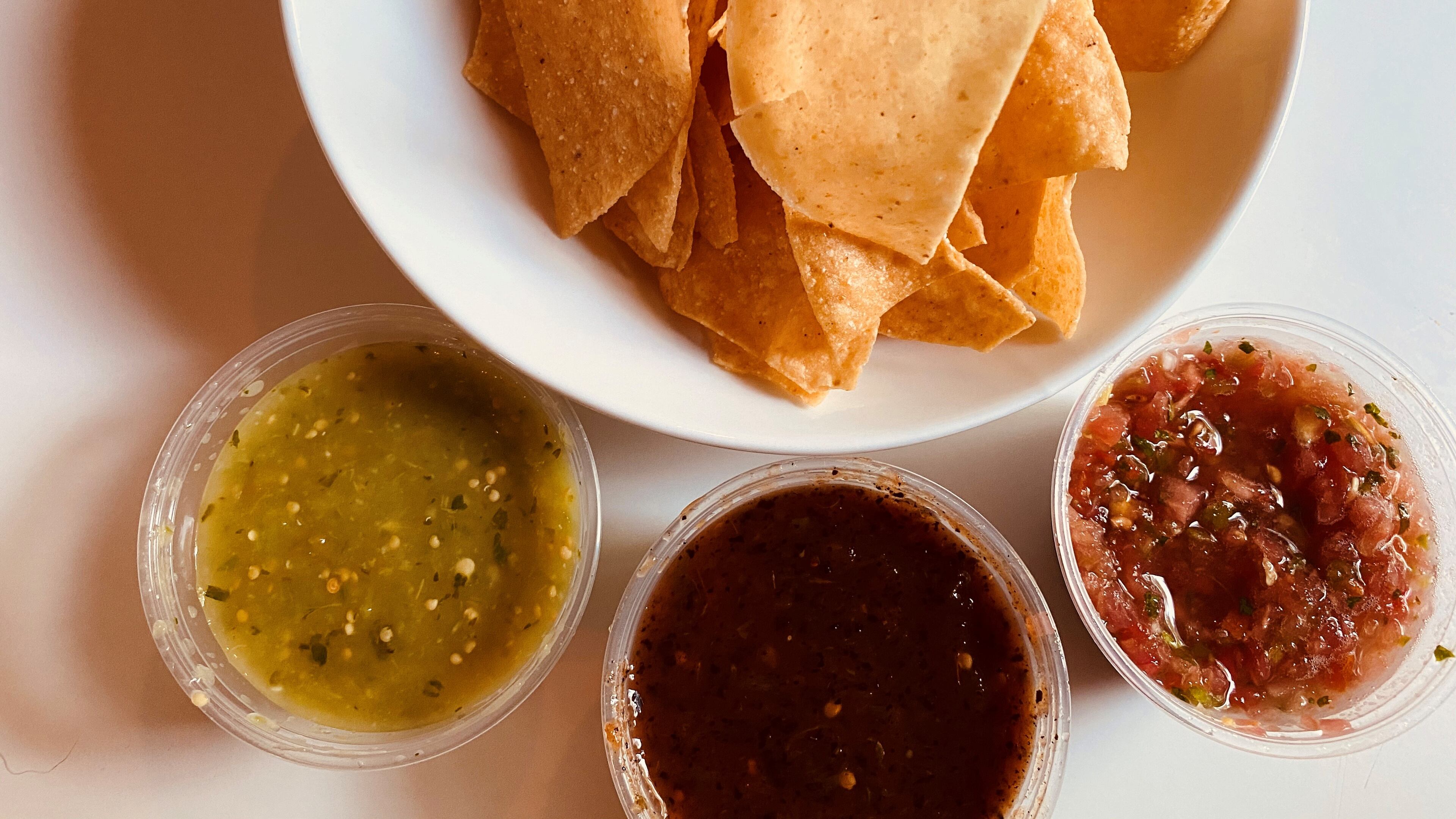 Taqueria del Sol offers a salsa trio with corn tortilla chips. CONTRIBUTED BY BOB TOWNSEND