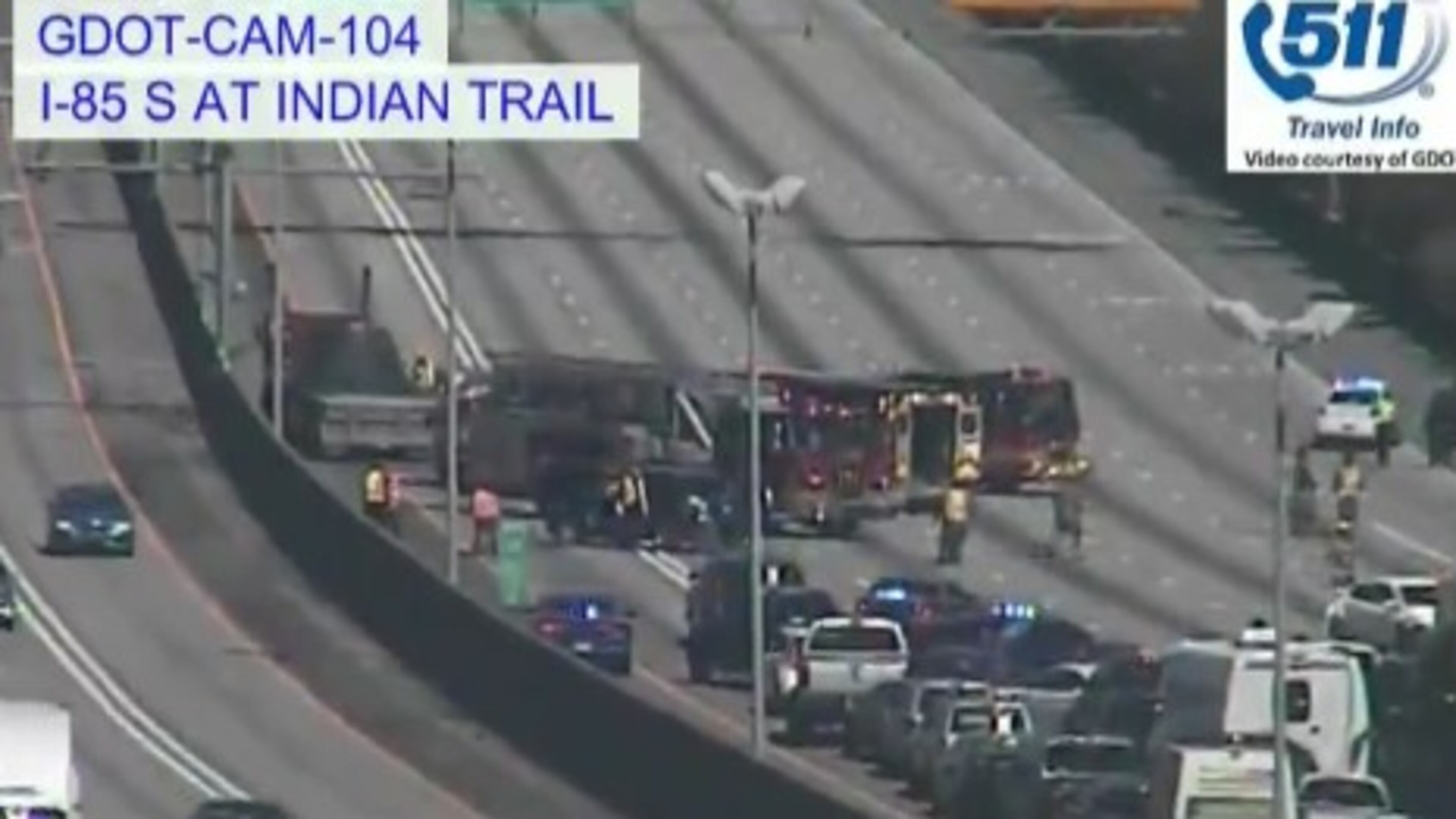 Traffic on I-85 North in Gwinnett County was shut down for hours as police investigated a serious multivehicle crash.