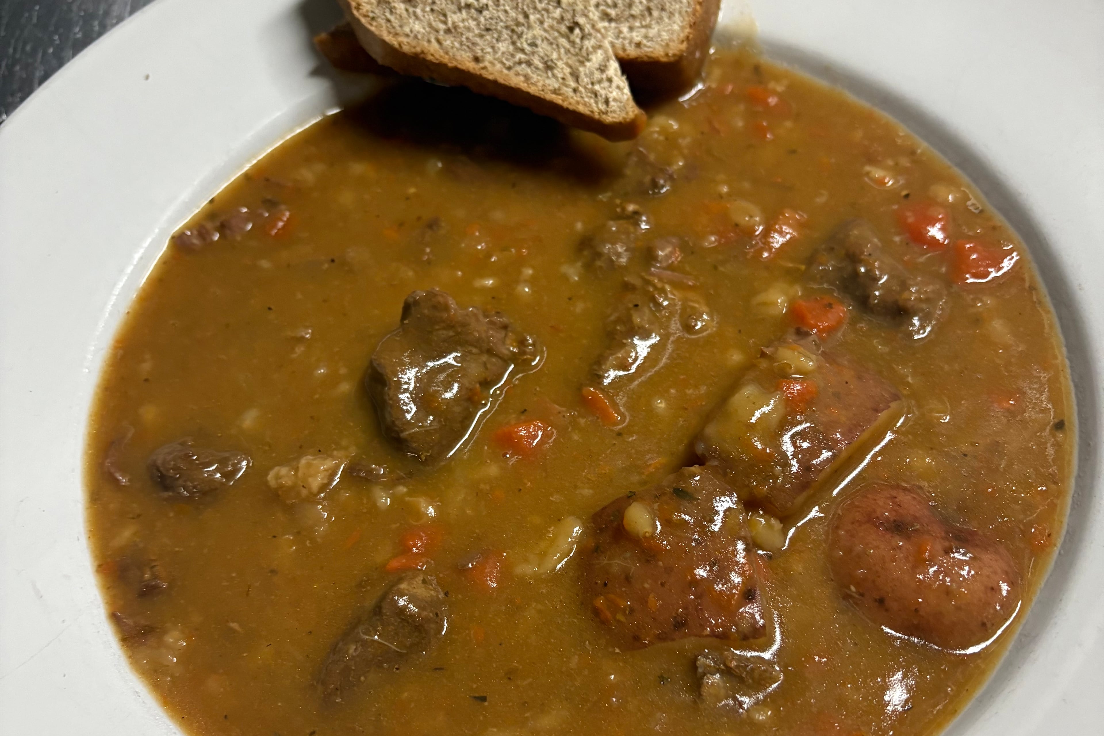 Marlay’s lamb stew is thick and hearty and incorporates barley into the mix. (Courtesy of the Marlay House)