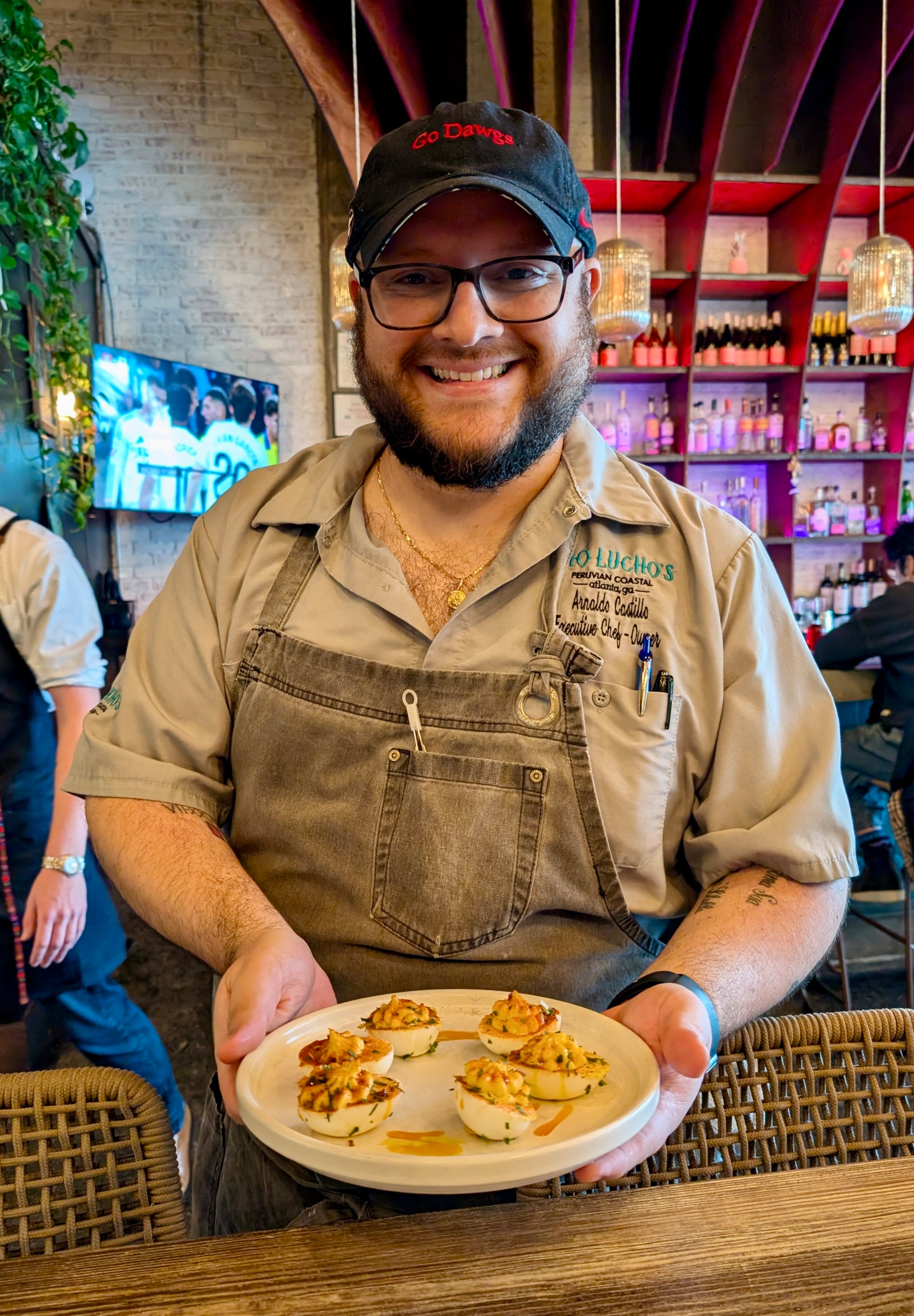 Chef Arnaldo Castillo at his restaurant, Tio Lucho's. (Su-Jit Lin for the AJC)