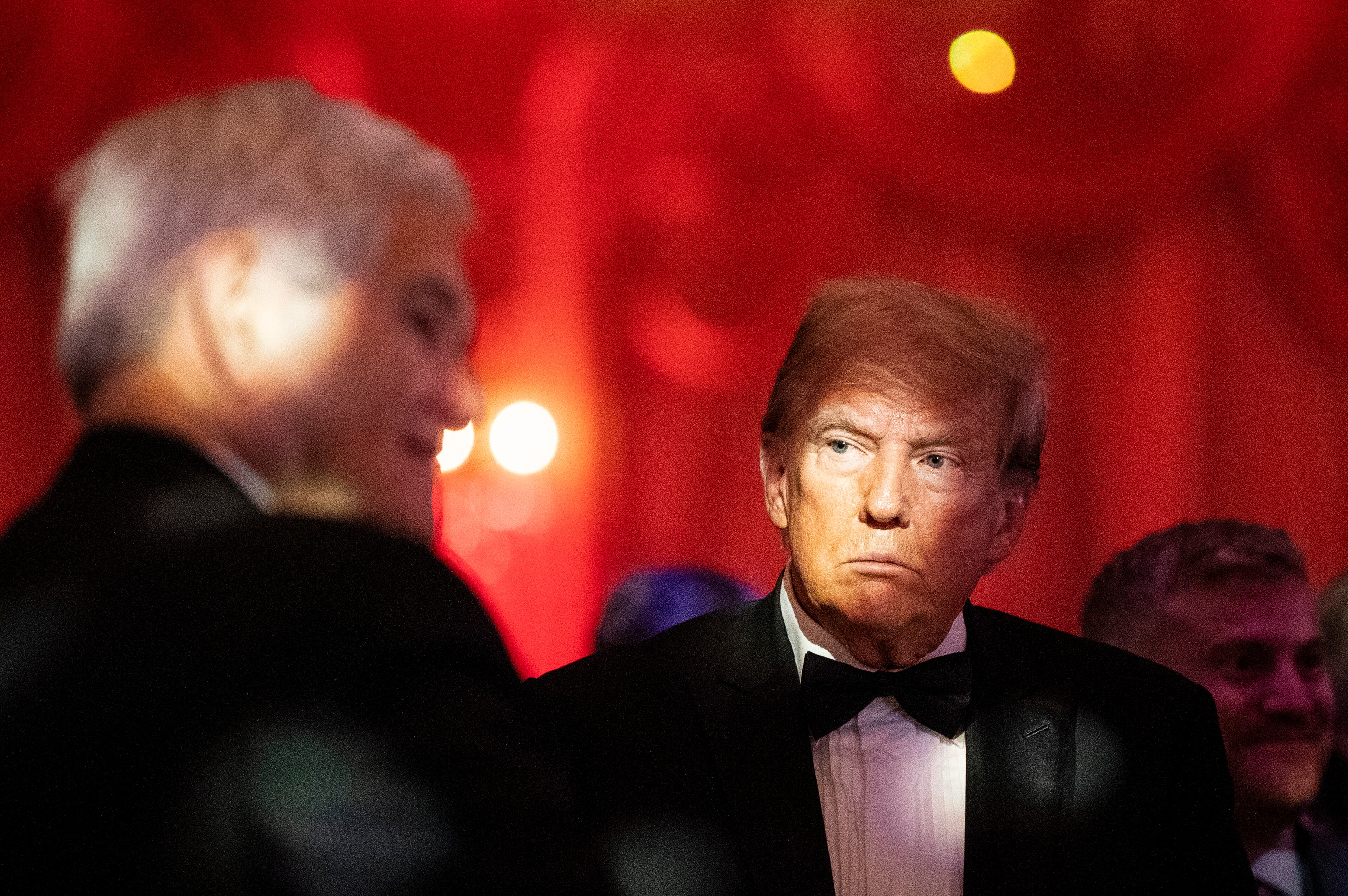 President-elect Donald Trump with former House Speaker Newt Gingrich during an America First Policy Institute gala hosted by Trump at his residence, Mar-a-Lago, in Palm Beach, Fla., on Thursday, Nov. 14, 2024. (Haiyun Jiang/The New York Times)
