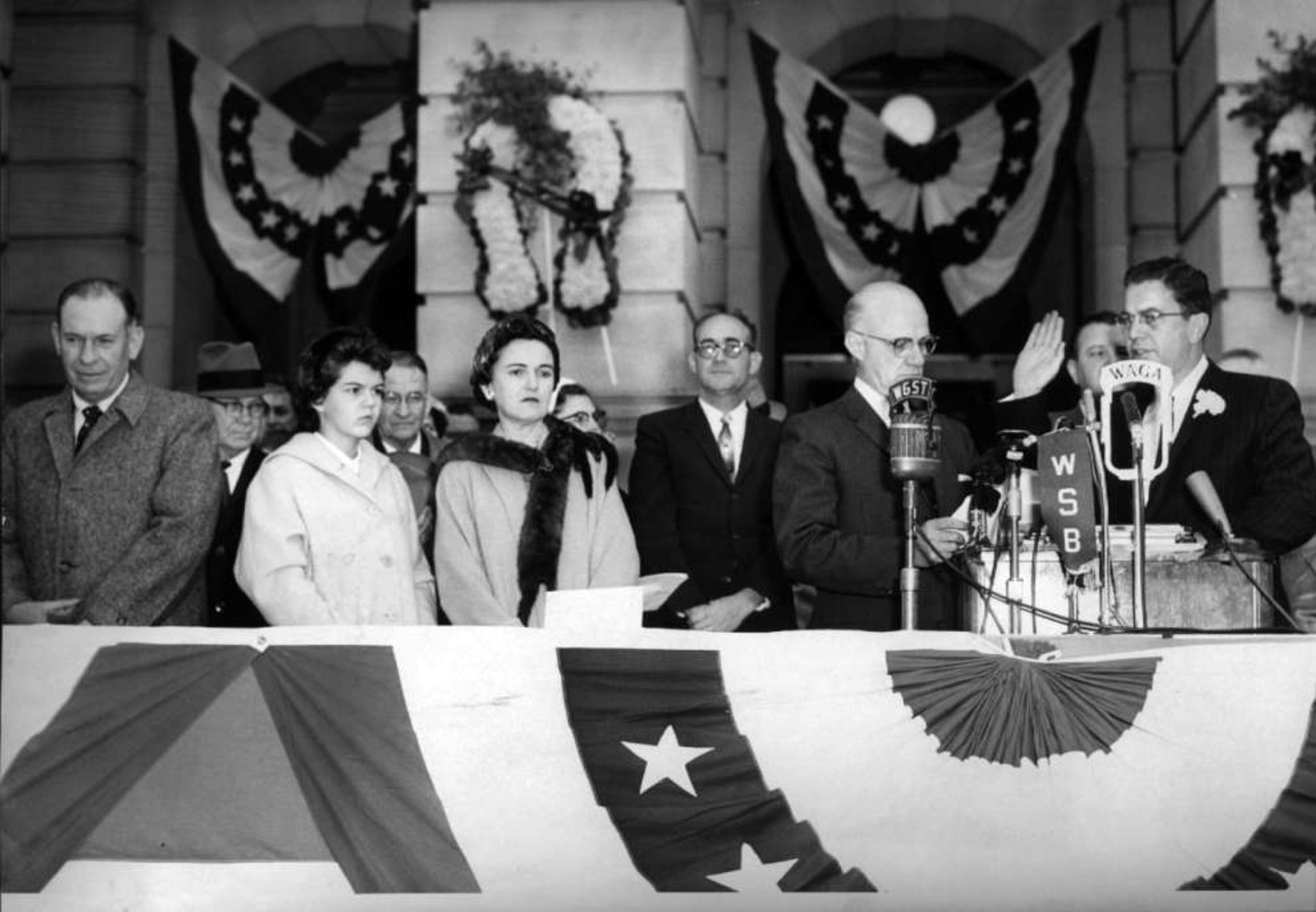 Inauguration ceremony for Georgia governor Ernest Vandiver in Atlanta on January 13, 1959.