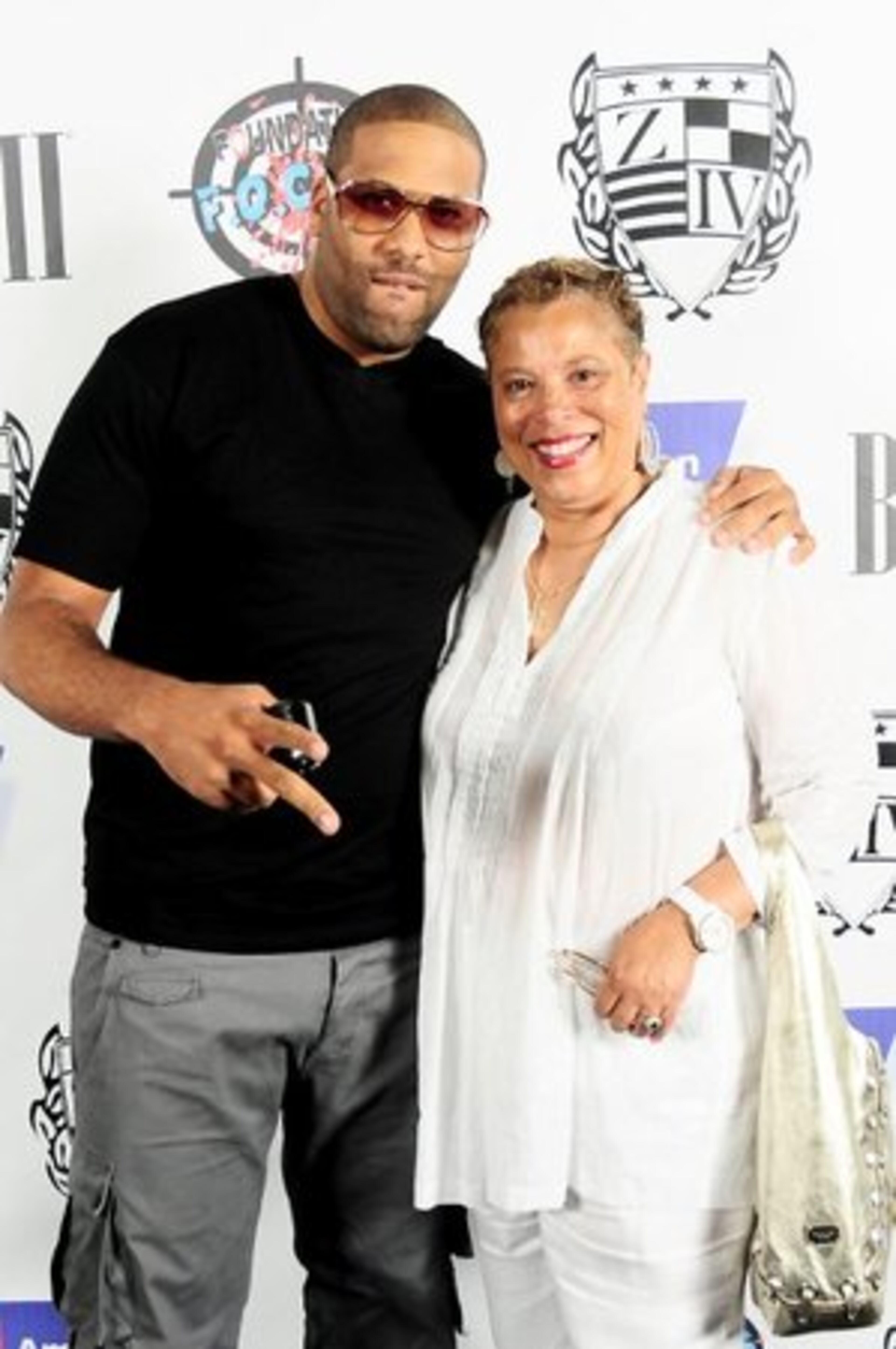 DJ Don Cannon of The Apphiliates and his mother.