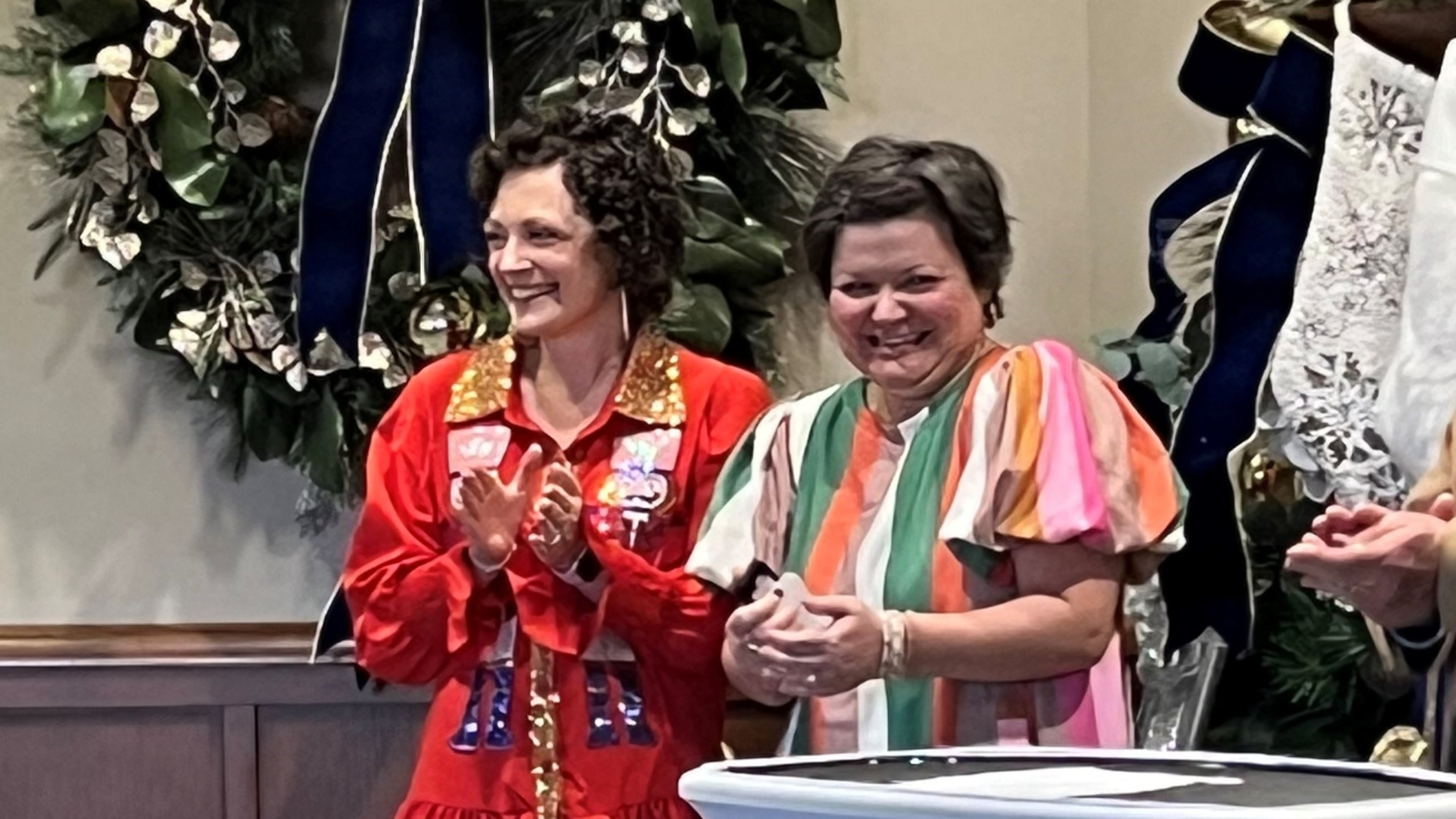 Lauren Norris (left) and Brittney Powell created the podcast “Boobie Banter” to share their breast cancer experiences, break down feelings of isolation and support other young women navigating treatment. (Courtesy of Lauren Norris and Brittney Powell)