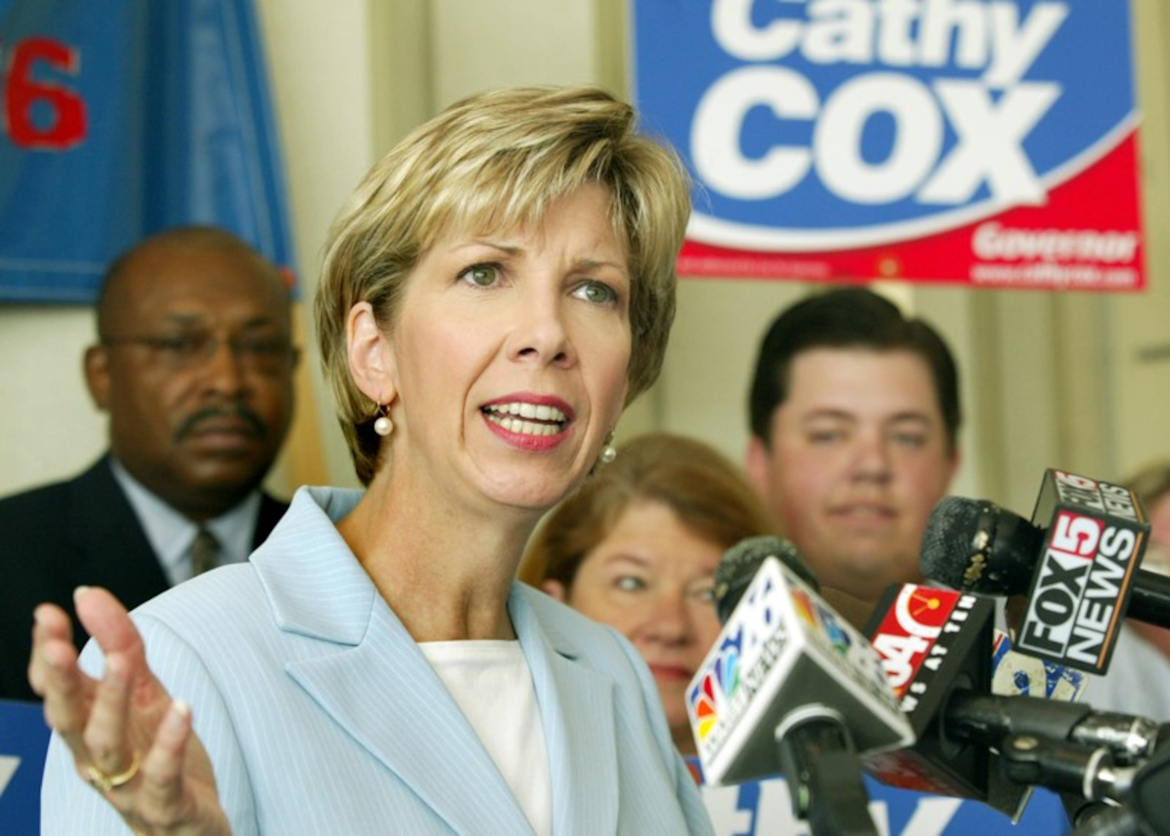 Cathy Cox, seen here during a campaign stop in Augusta in 2006. (Jenni Girtman/AJC)