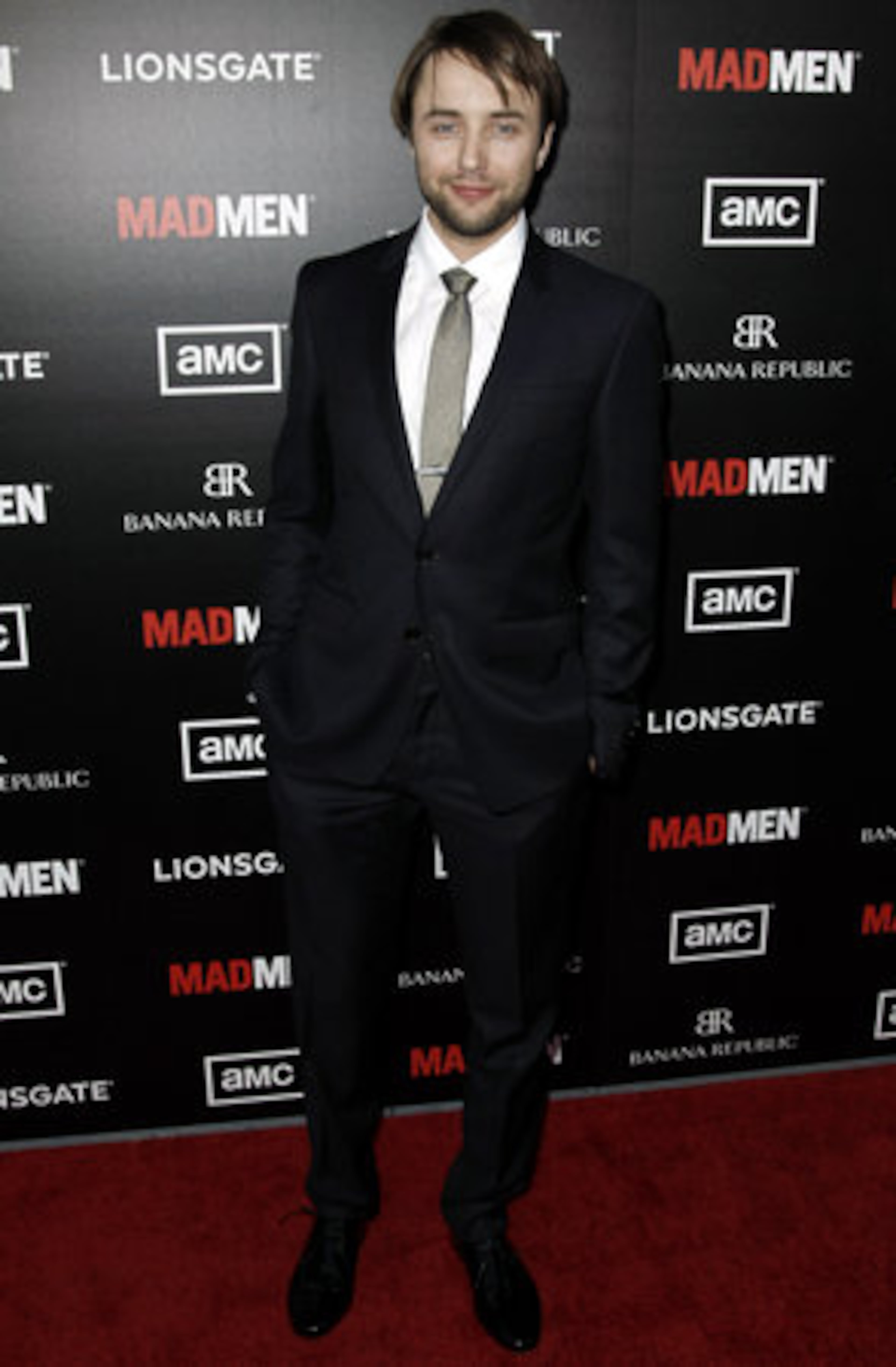 Actor Vincent Kartheiser, who plays Peter Campbell, arrives at the premiere.