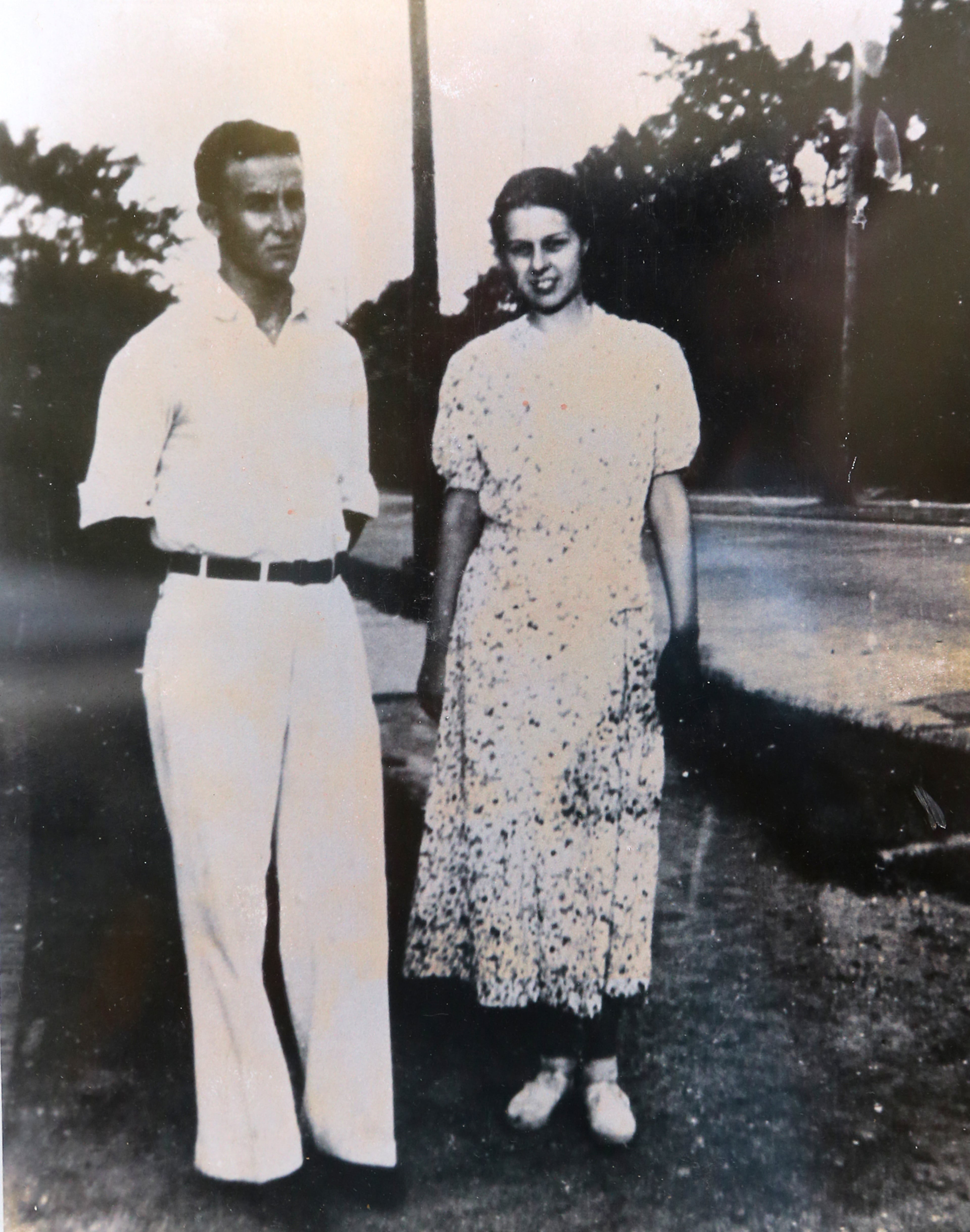 This is a copy of a photo of Carson and Reeves McCullers on their wedding day from the Smith-McCullers House Museum on Tuesday, July 8, 2014, in Columbus. CURTIS COMPTON / CCOMPTON@AJC.COM