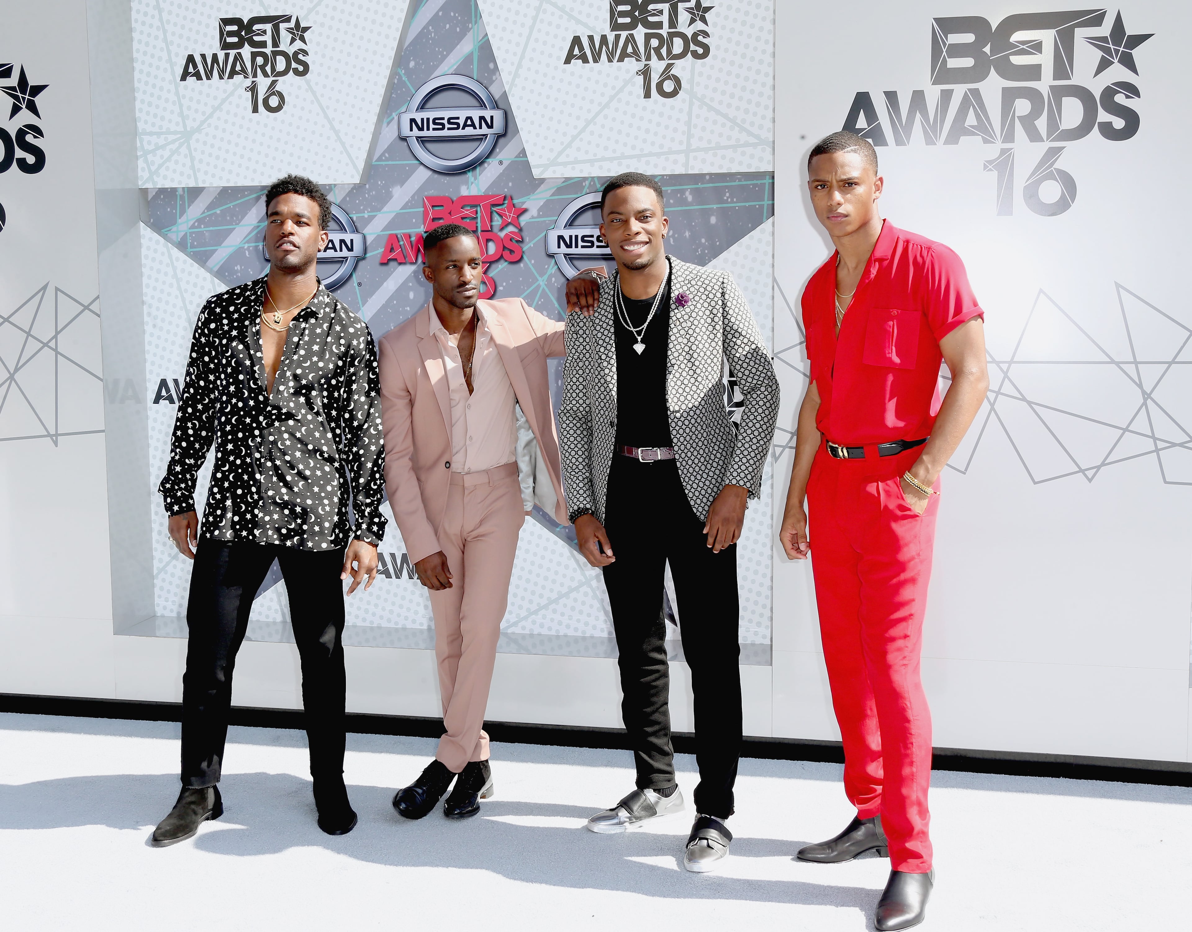 LOS ANGELES, CA - JUNE 26: (L-R) Actor/singers Luke James, Elijah Kelley, Algee Smith, and Keith Powers attend the 2016 BET Awards at the Microsoft Theater on June 26, 2016 in Los Angeles, California. (Photo by Frederick M. Brown/Getty Images)