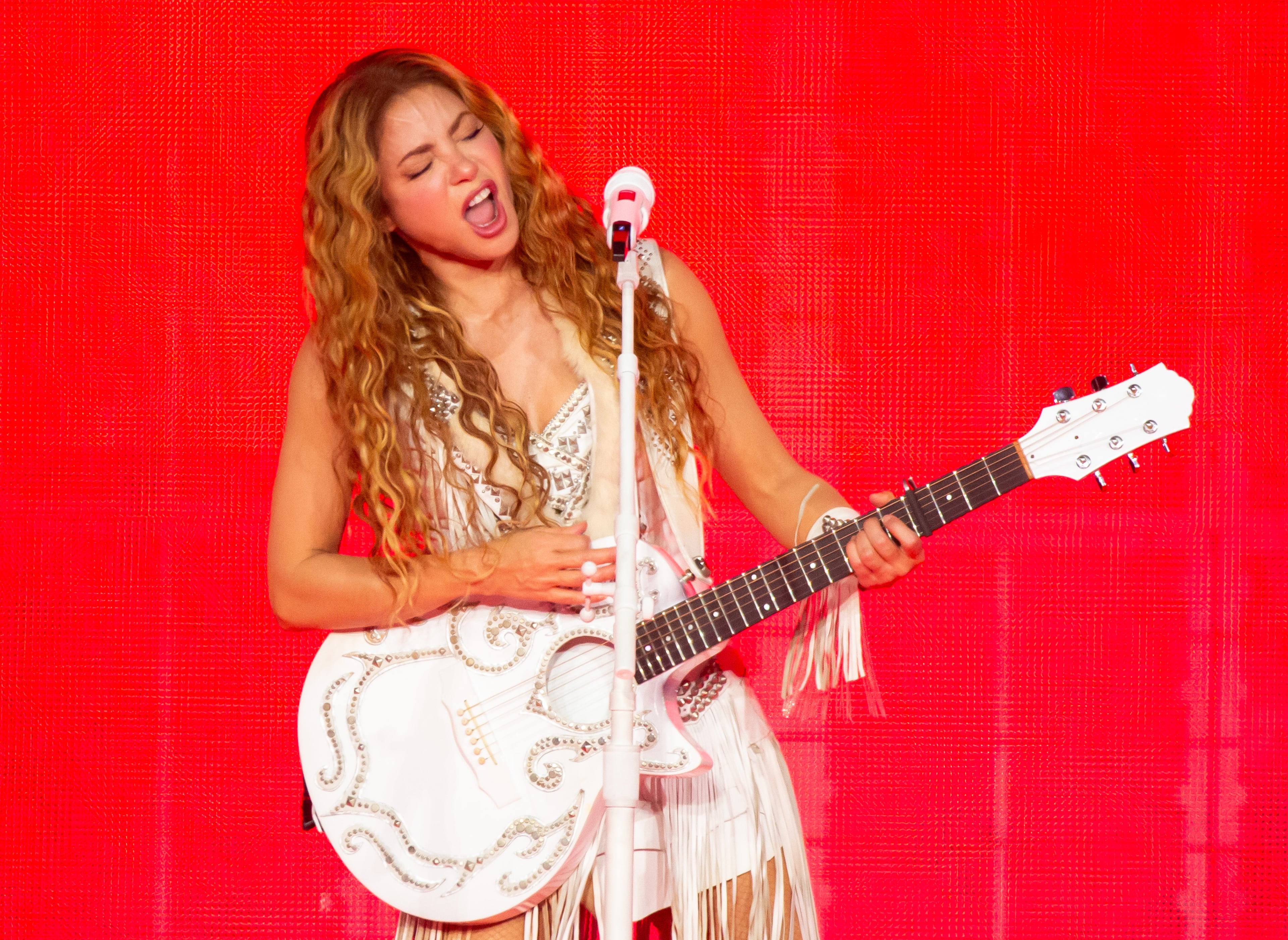 Shakira took part in the World Cup festivities, bringing her Las Mujeres Ya No Lloran World Tour to State Farm Arena. Singing and dancing through countless hits from her 36-year career, the Grammy Award winner dazzled the Atlanta crowd on Friday, June 26, 2026 at State Farm Arena. (Ryan Fleisher for the AJC)