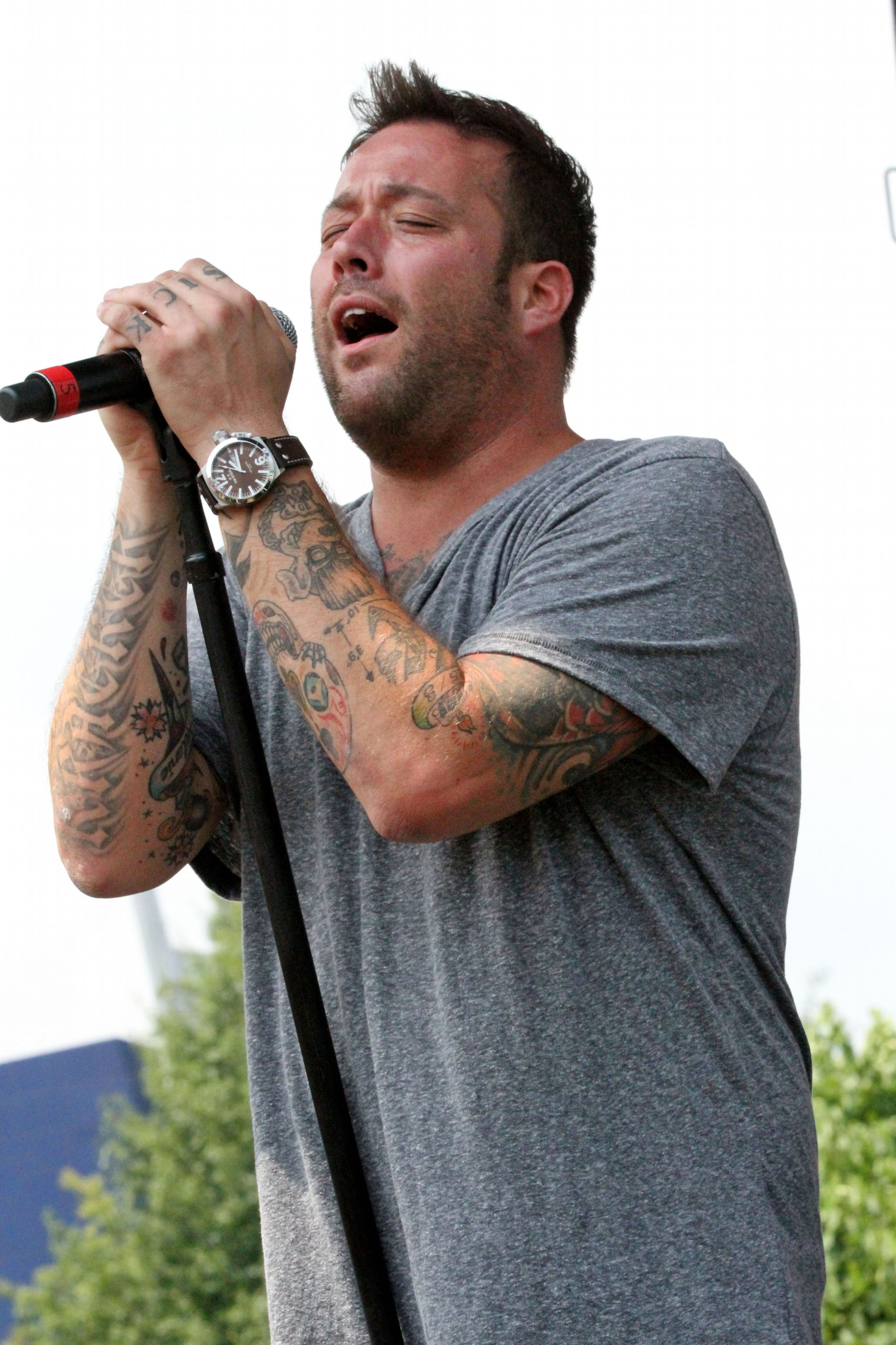Uncle Kracker performs at the Chick-fil-A Kickoff concert Saturday afternoon at Centennial Olympic Park.
