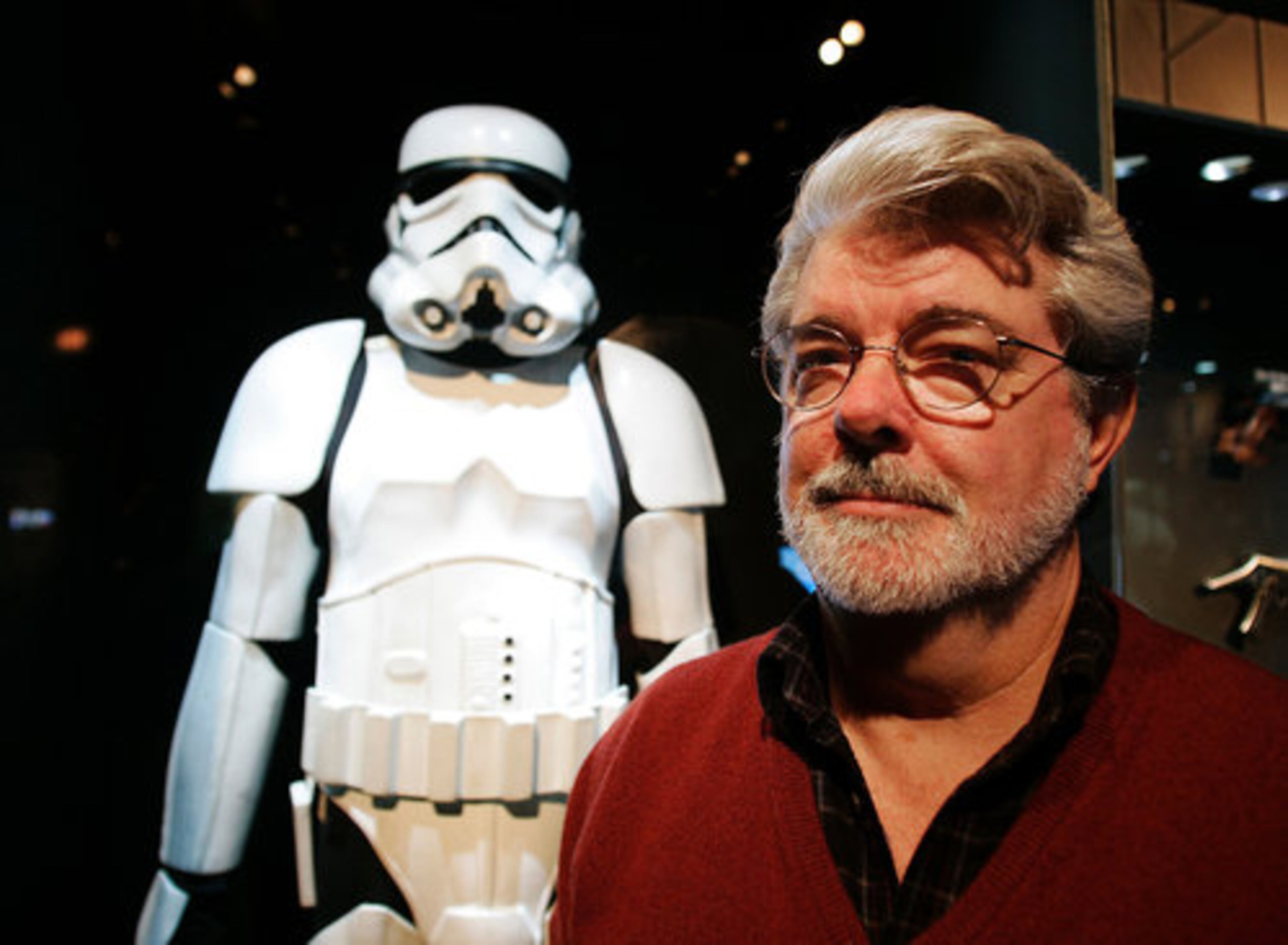 A STORMY BATTLE: On Wednesday, July 27, 2011 Britain's Supreme Court delivered a mixed ruling in the epic battle between George Lucas' movie empire and a prop designer over the iconic stormtrooper helmets from the "Star Wars" films. Lucasfilm Ltd. has been trying to stop Andrew Ainsworth from selling replica costumes over the Internet. Ainsworth sculpted the galactic warriors' white helmets for the original "Star Wars" film in 1977.