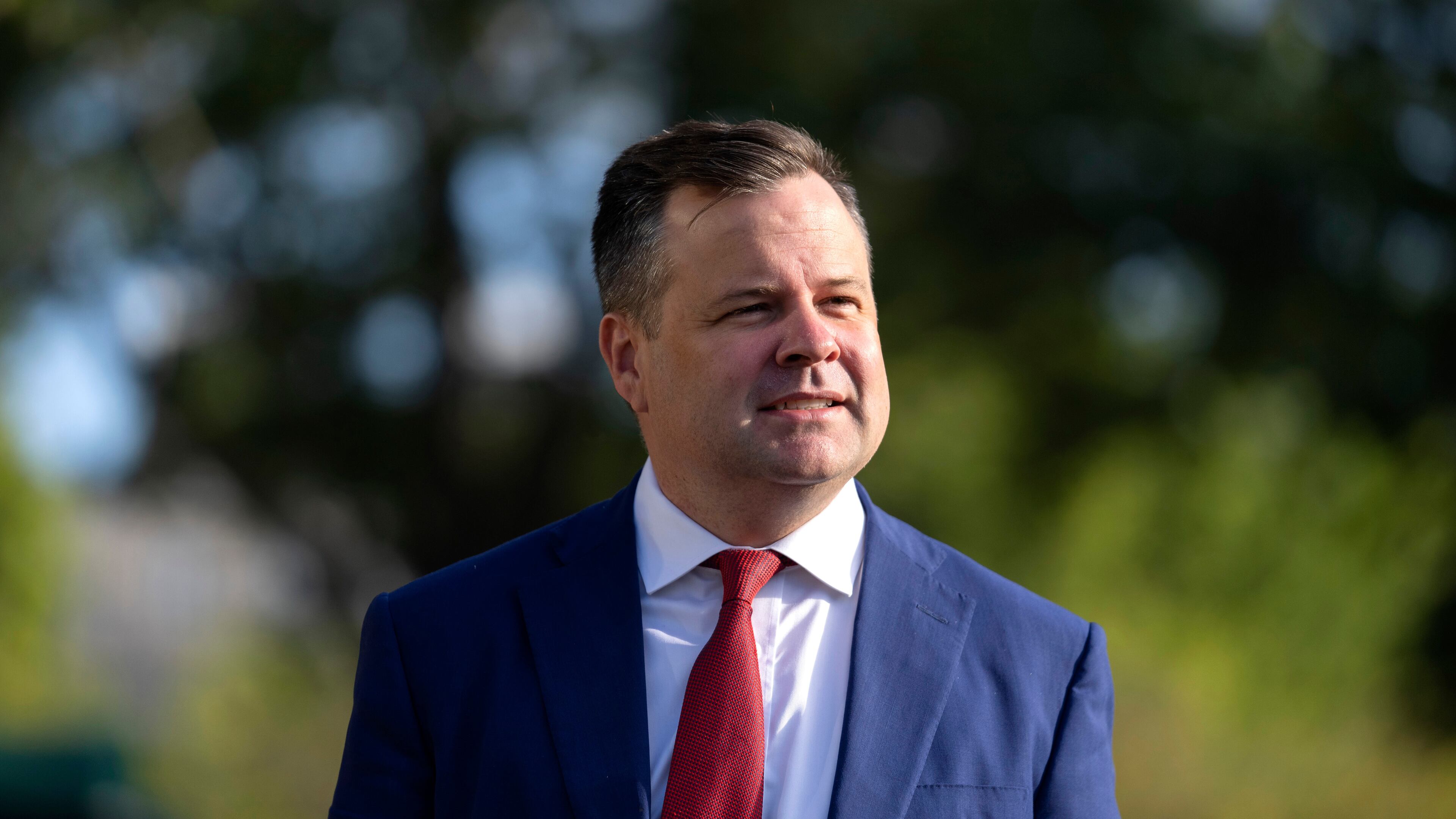 FILE - Director of the Federal Housing Finance Agency Bill Pulte walks outside the White House, Tuesday, Sept. 2, 2025, in Washington. (AP Photo/Mark Schiefelbein, File)