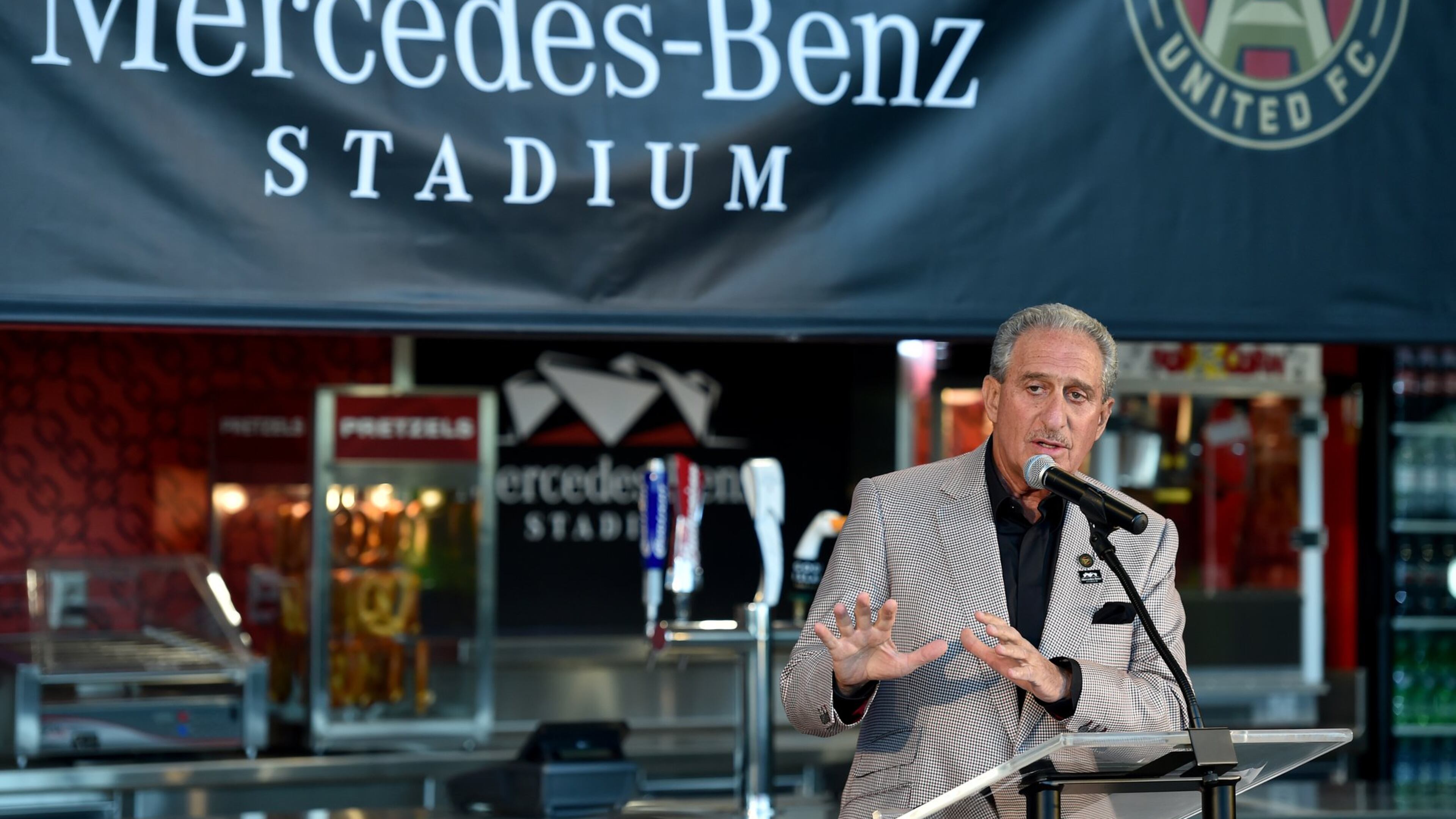 Falcons owner Arthur Blank announces plan for reduced concession-stand prices at Mercedes-Benz Stadium.