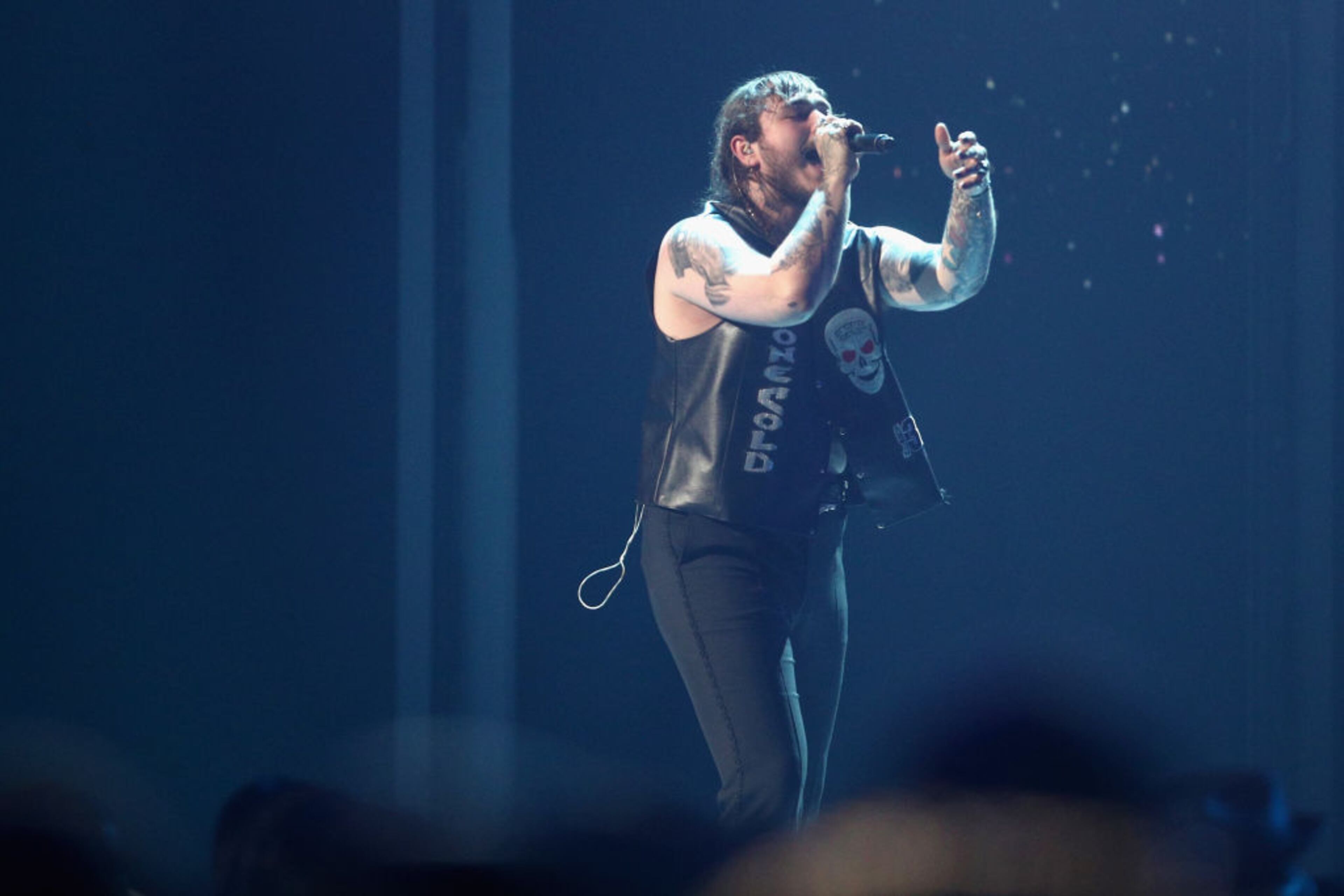 LOS ANGELES, CA - JUNE 25: Post Malone performs onstage at 2017 BET Awards at Microsoft Theater on June 25, 2017 in Los Angeles, California. (Photo by Frederick M. Brown/Getty Images )
