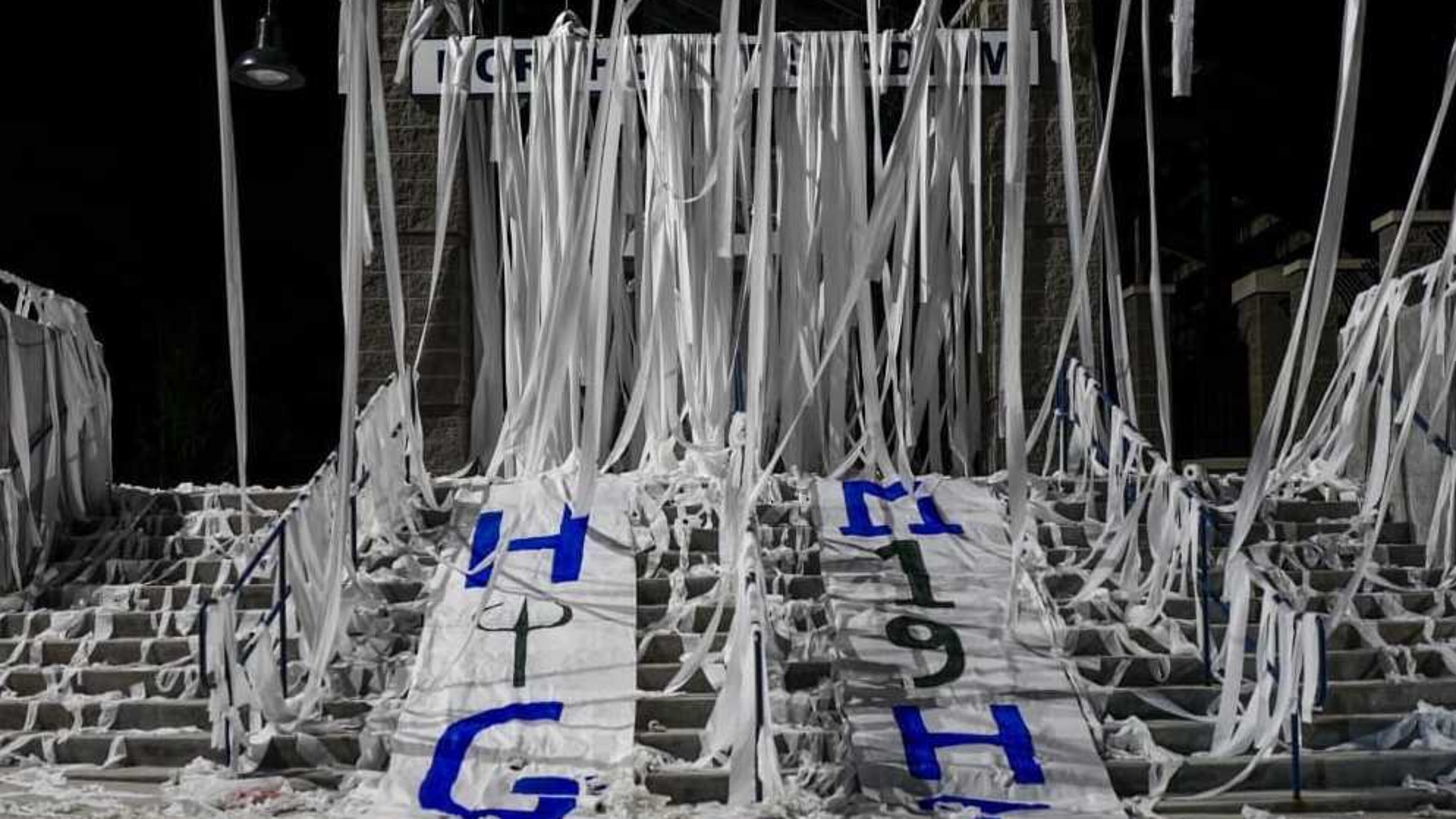 The toilet paper tradition of Marietta High rolls on with the class of 2019.
