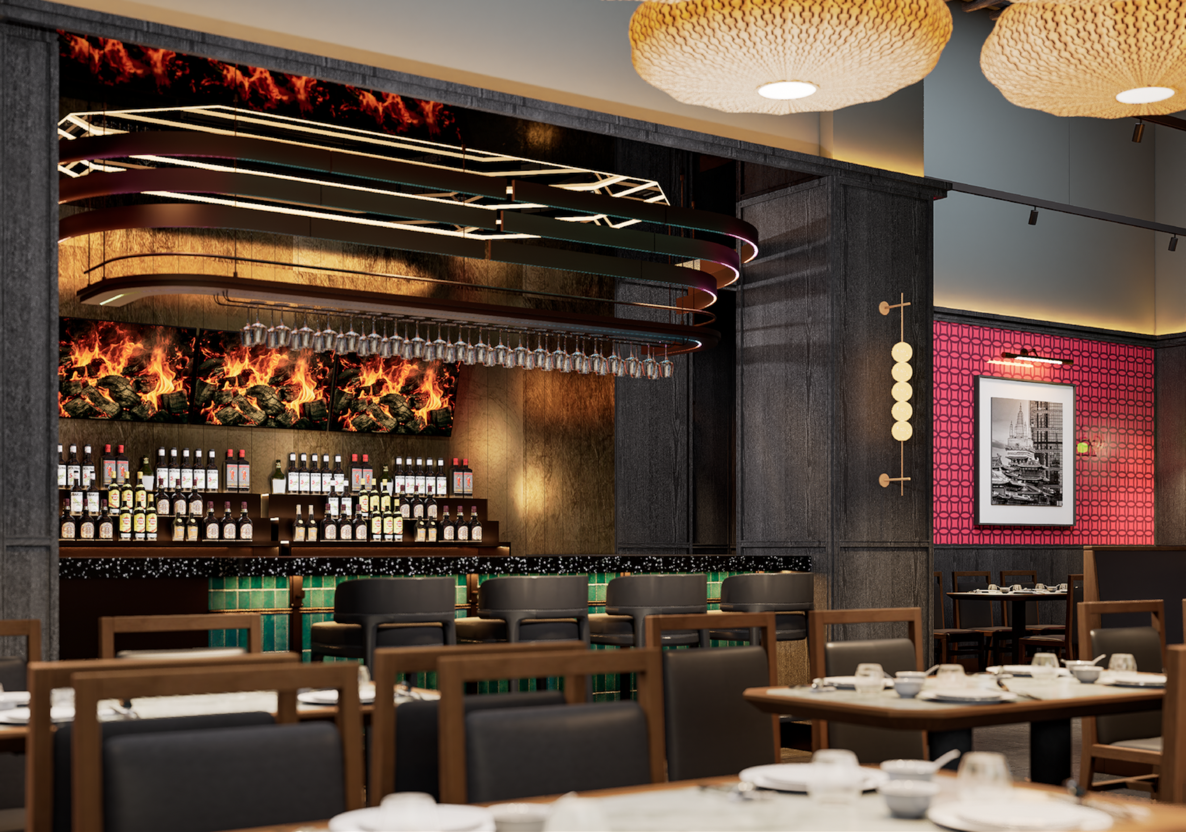 A rendering of the interior of Nan Xiang Soup Dumplings at the Mall of Georgia. (Courtesy of Nan Xiang Soup Dumplings)