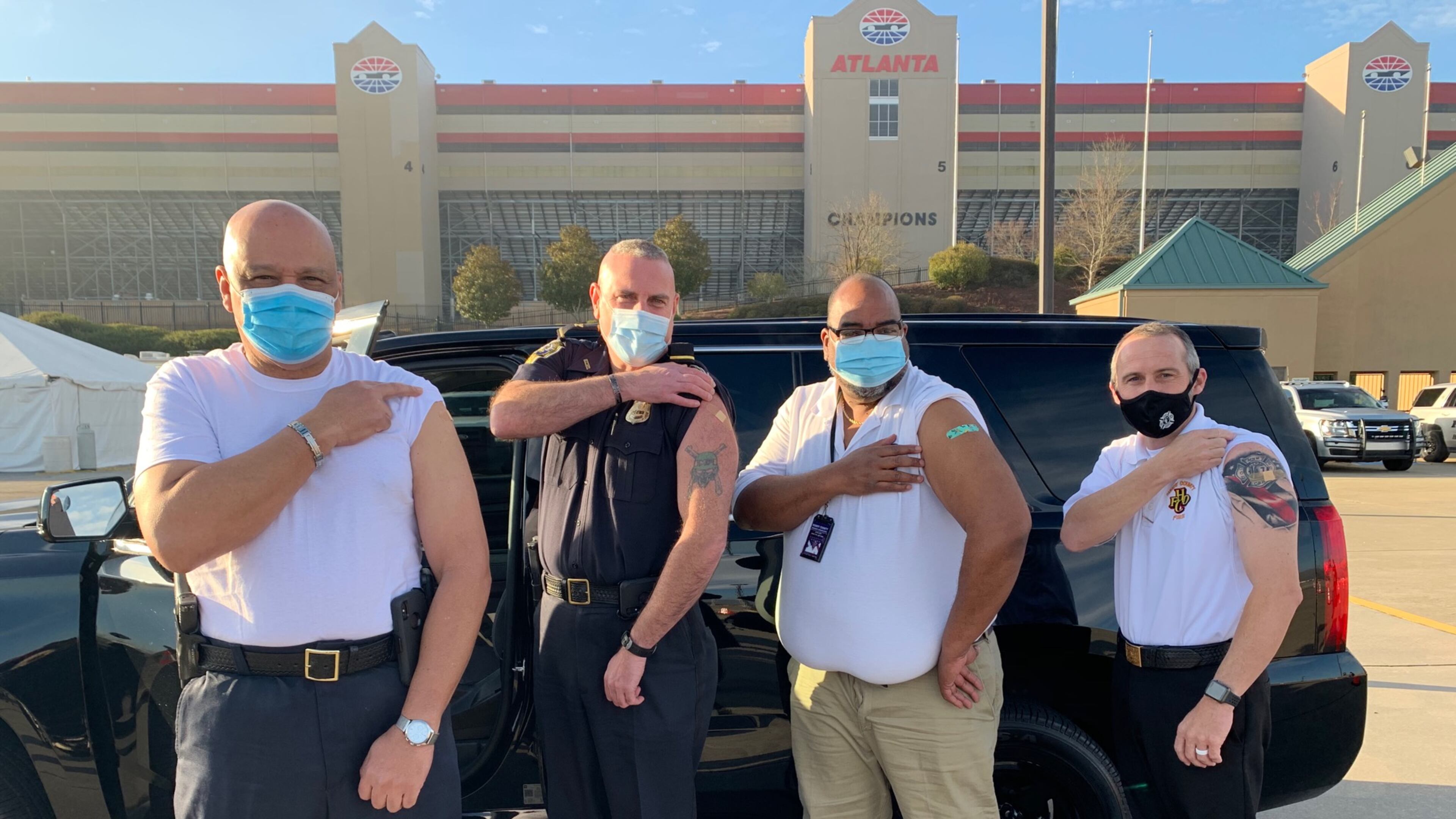 Top Henry County law enforcement officials get vaccinated against COVID-19.