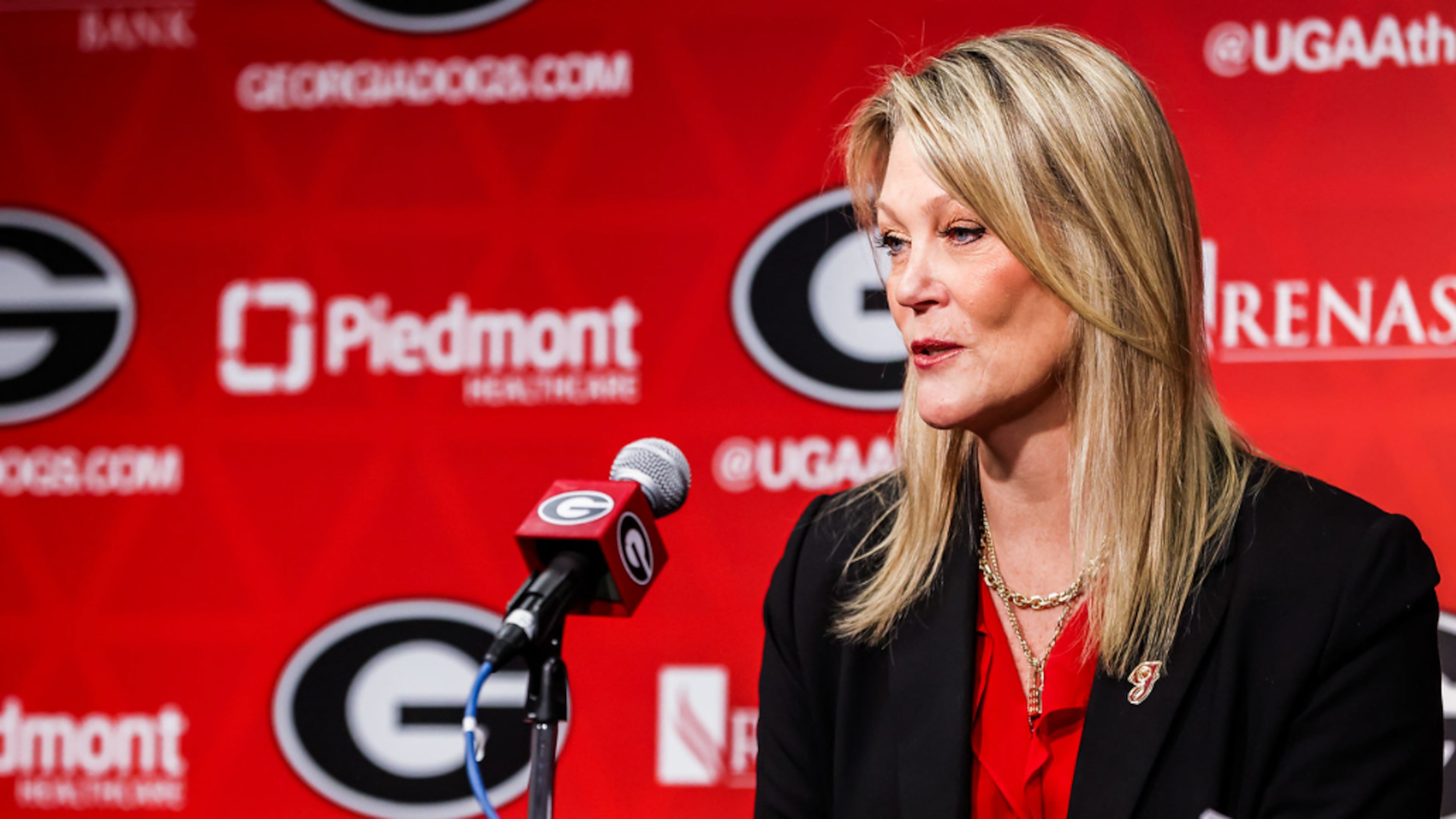 Georgia first-year coach Katie Abrahamson-Henderson won 22 games her first year in Athens and became the first UGA women's basketball coach to beat a Power 5 team in an NCAA tourney game since Andy Landers in 2013 when the Bulldogs eliminated Florida State. (Courtesy UGAAA)