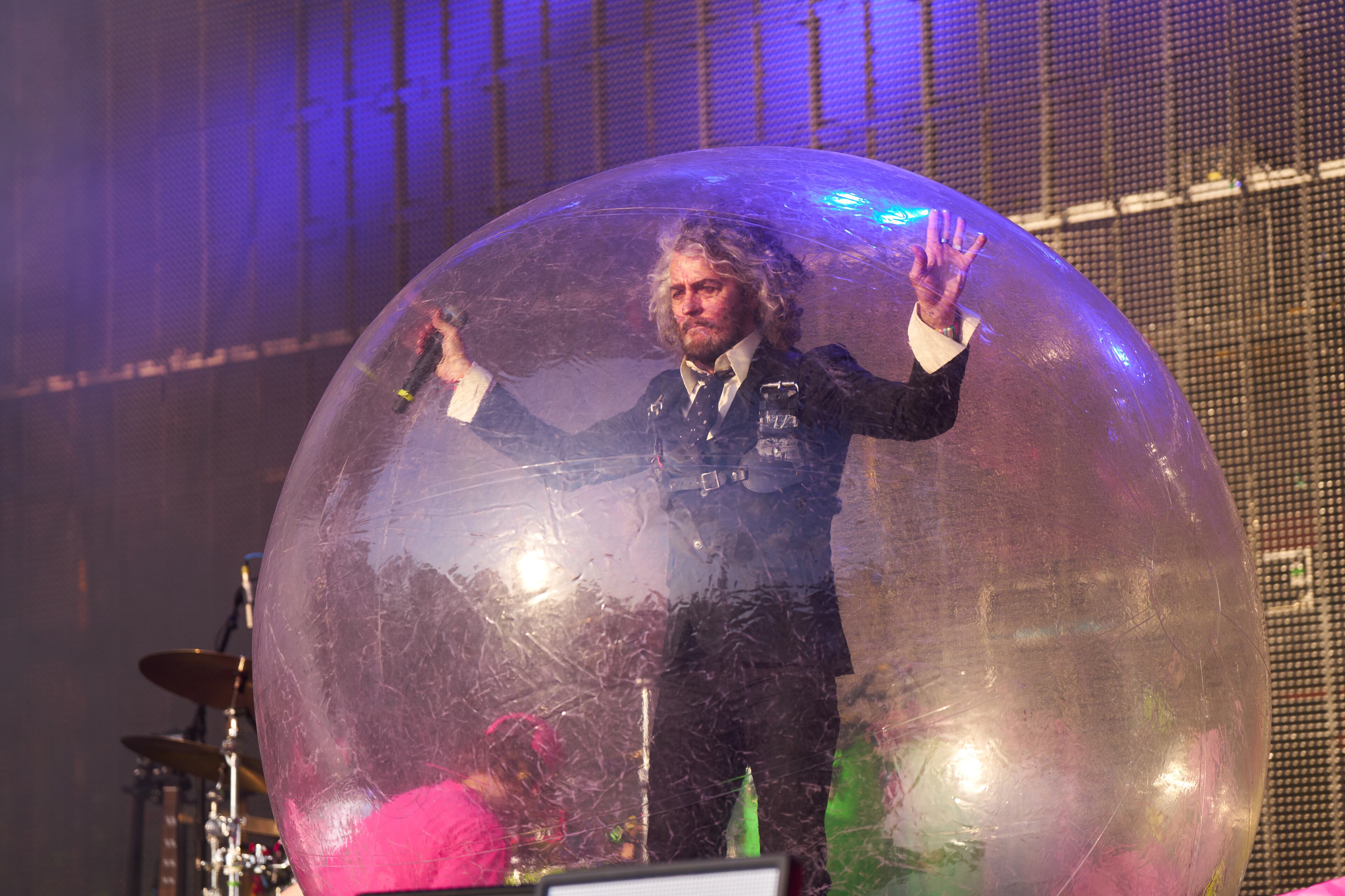 Wayne Coyne of The Flaming Lips performs on day 3 of the 10th anniversary of Shaky Knees at Central Park in Atlanta, Georgia, on May 07, 2023.