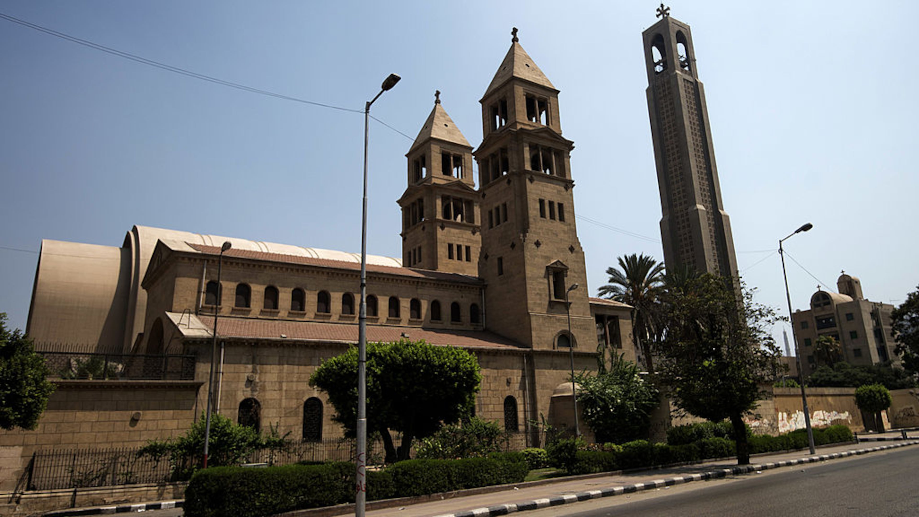 This 2013 photo shows St. Mark's Coptic Orthodox Cathedral in the Abbassia, a central neighborhood of Cairo, Egypt. Egypt's Christians have been the target of Islamic extremists for years.