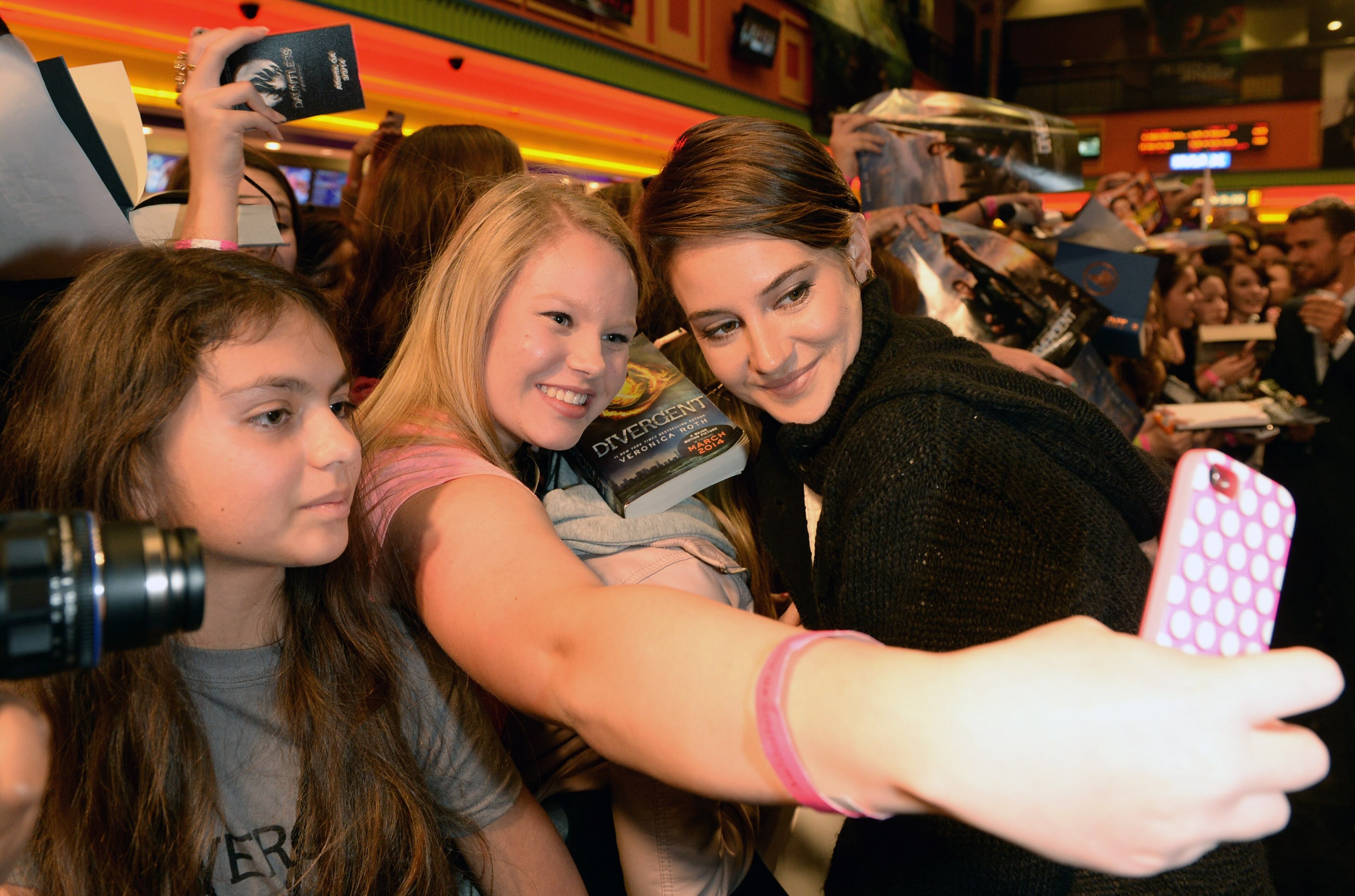 Actress Shailene Woodley makes an appearance at a screening of "Divergent" March 3, 2014 at Regal Atlantic Station in Atlanta.