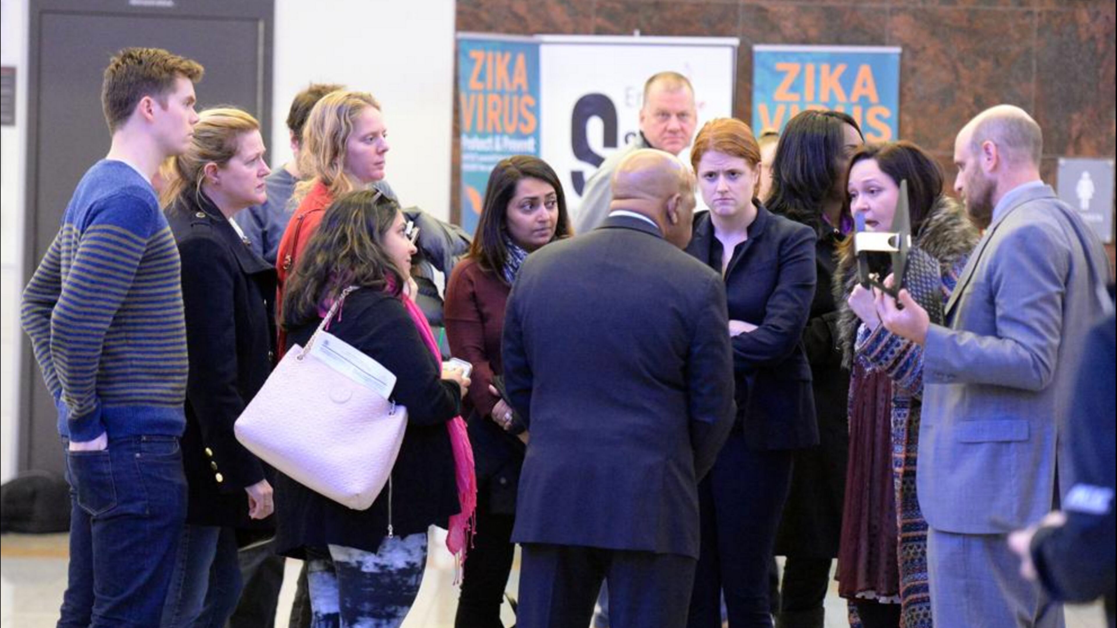 U. S. Congressman John Lewis (D-Ga) speaks with activists and attorneys outside the Customs and Border Protection office at Hartsfield Jackson International airport Saturday January 28, 2017 after at least 4 people were detained earlier today after an executive order from President Trump limited immigration into the United States. Kent D. Johnson/AJC